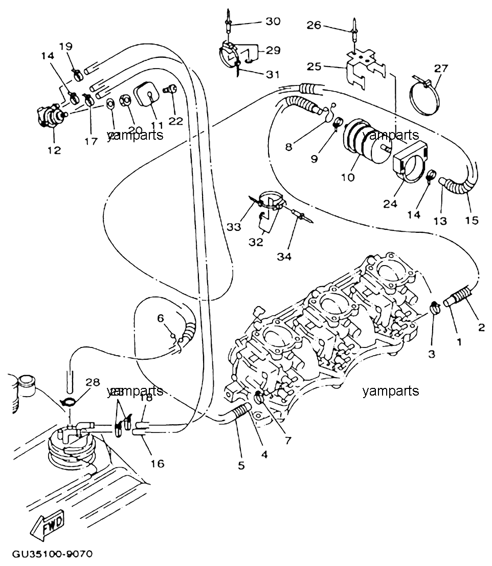 Кран топливный, фильтр