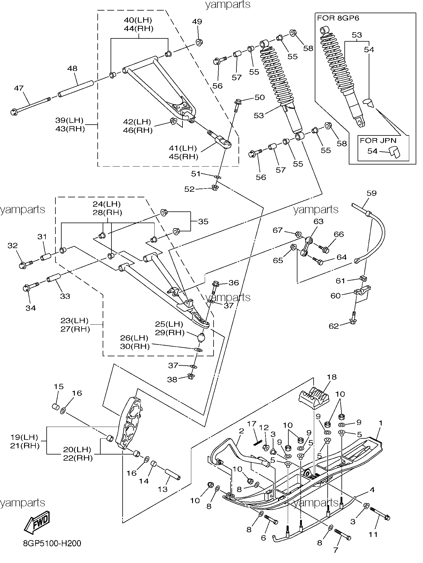 Лыжи, передняя подвеска