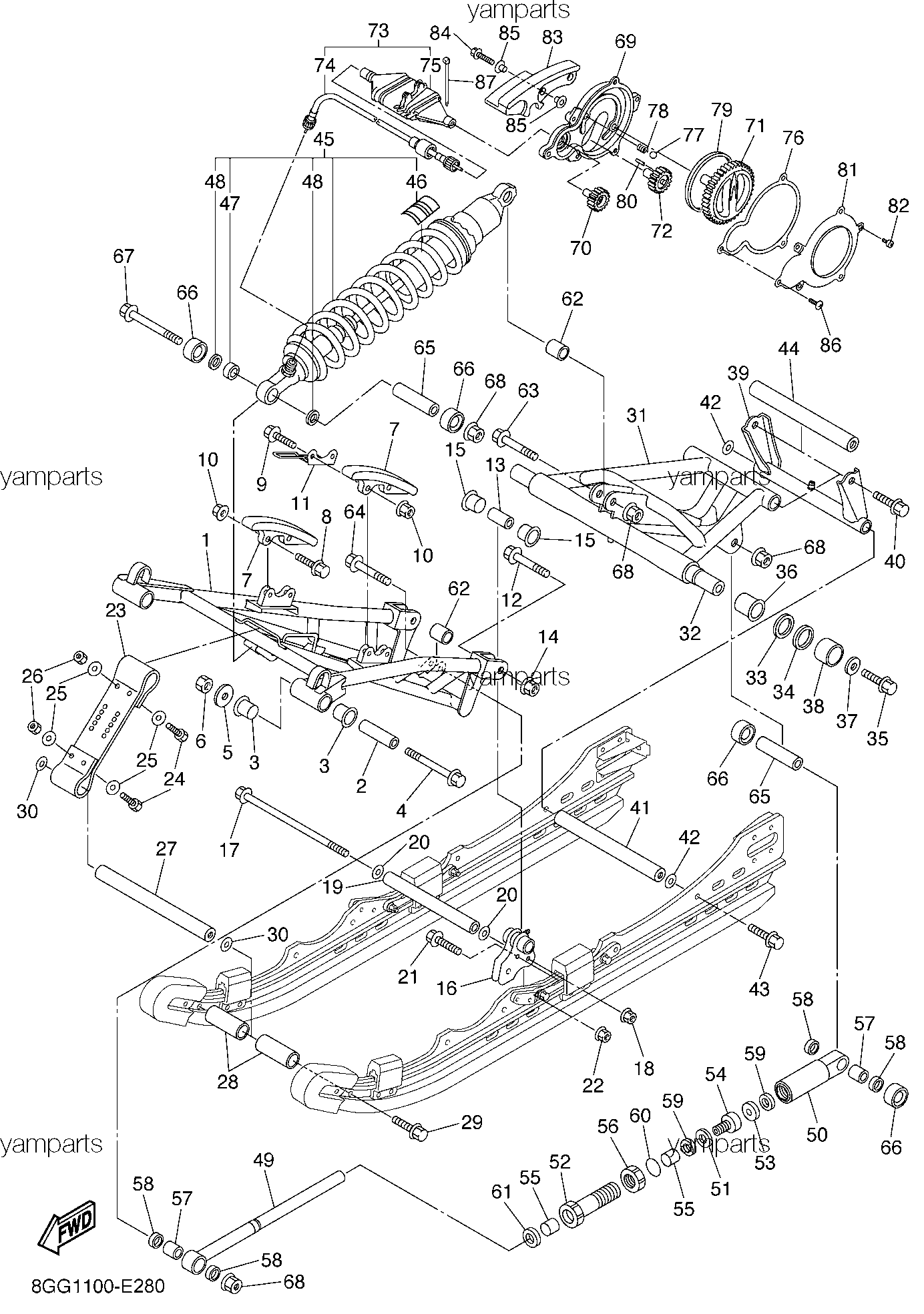 Подвеска задняя (8FJ)