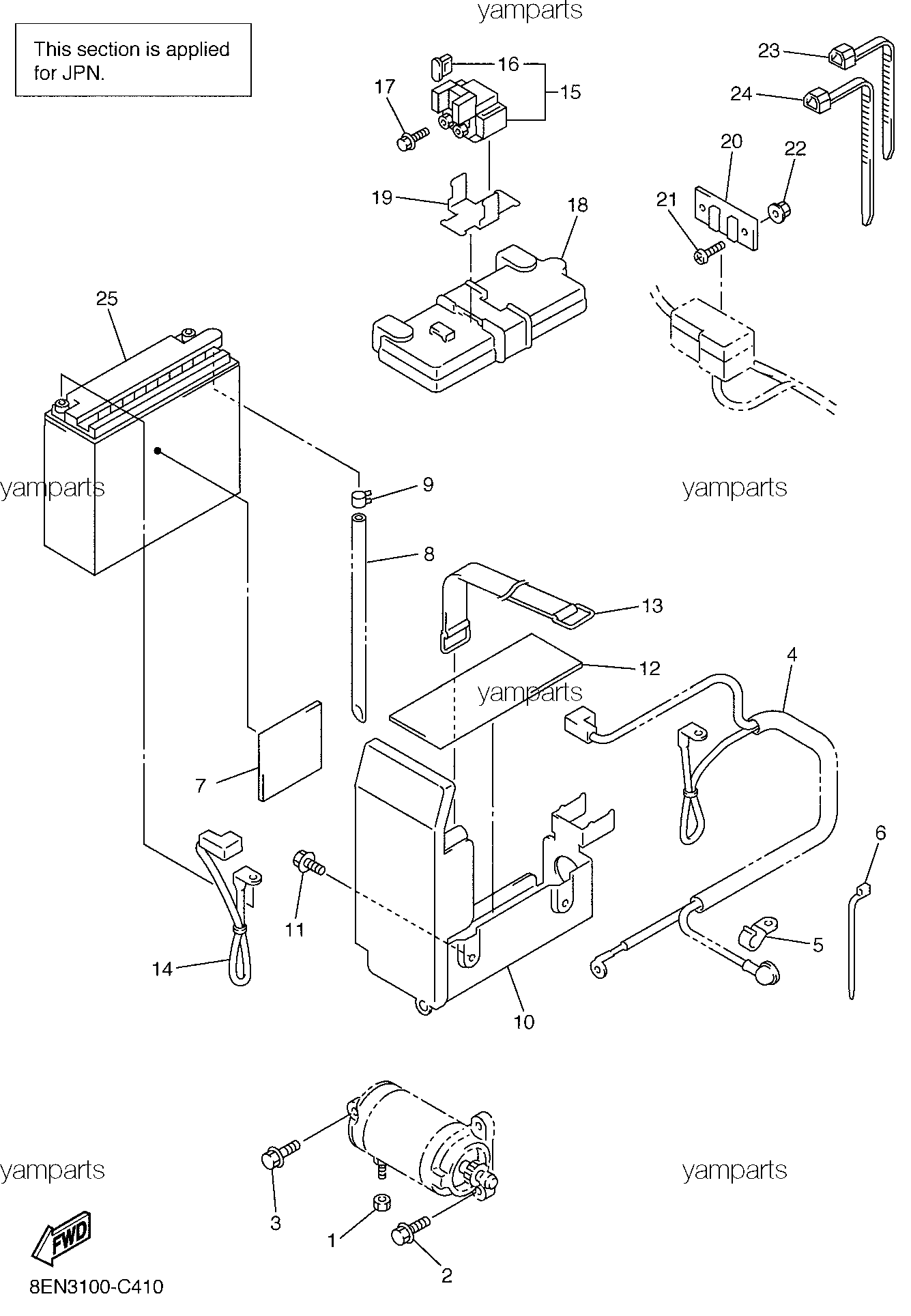 Детали электрические 2 (модель с эл. стартером)