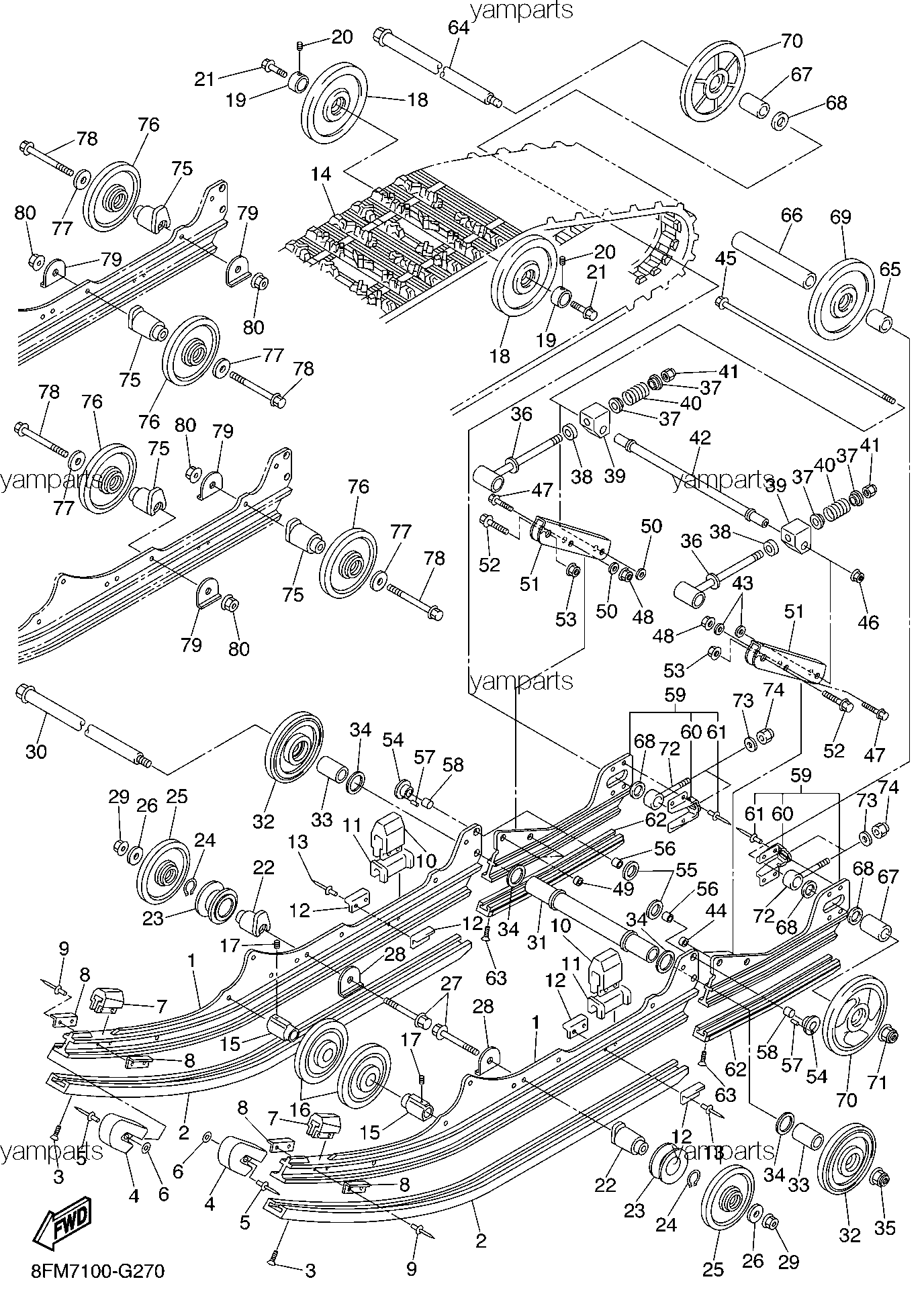 Ролики, склизы, гусеница