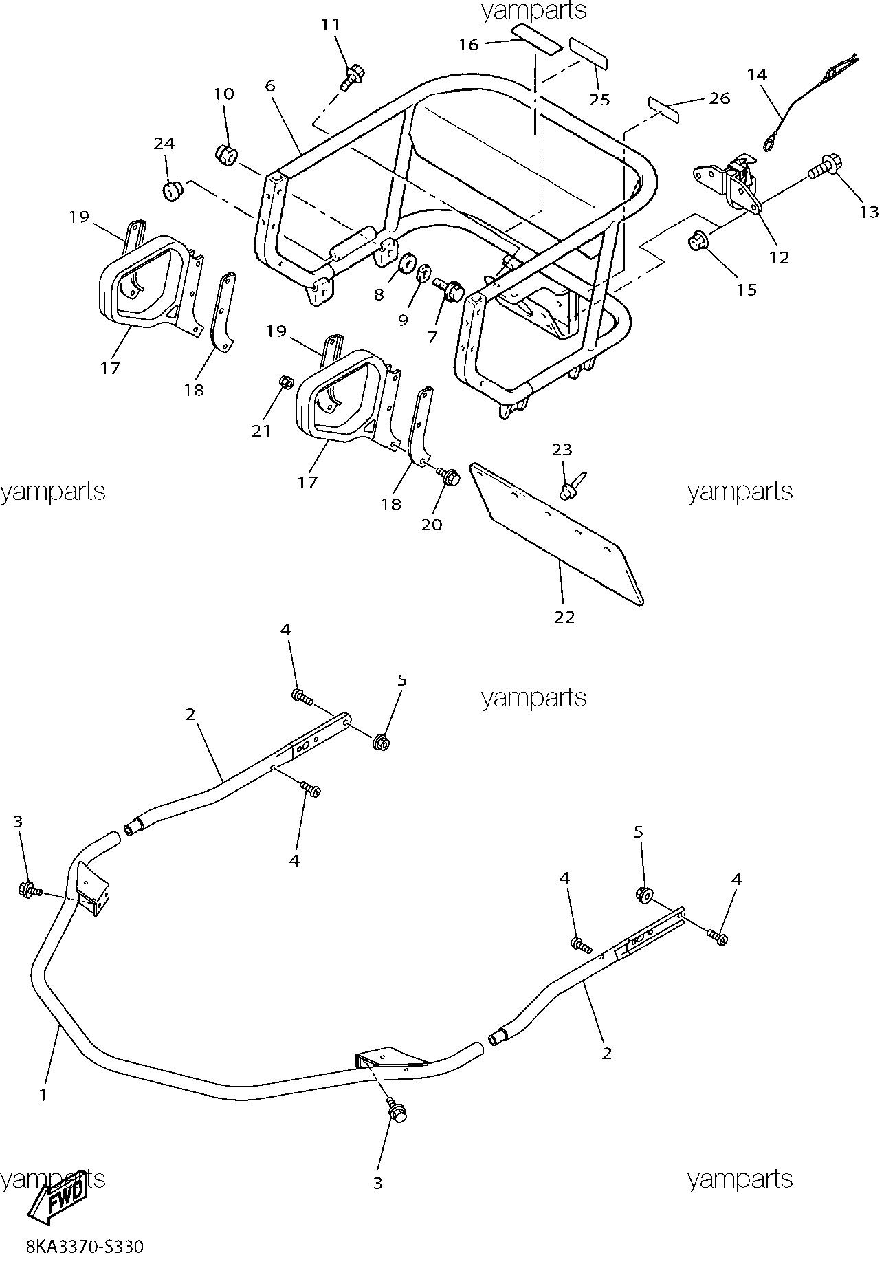 Бампер, багажник