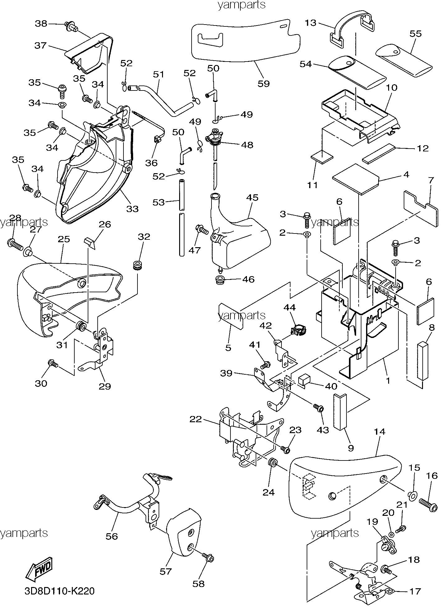 Накладные детали, расширительный бак