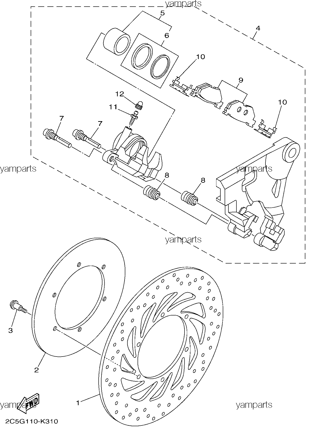 Тормоз задний