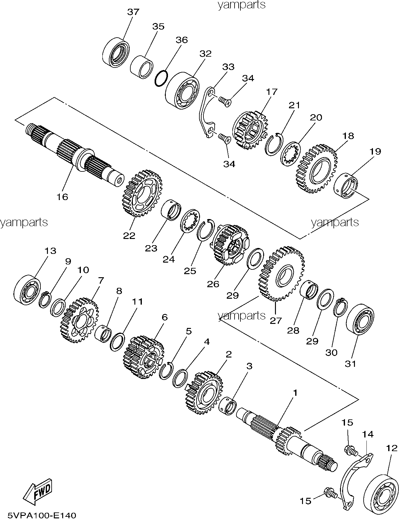 Шестерни коробки передач