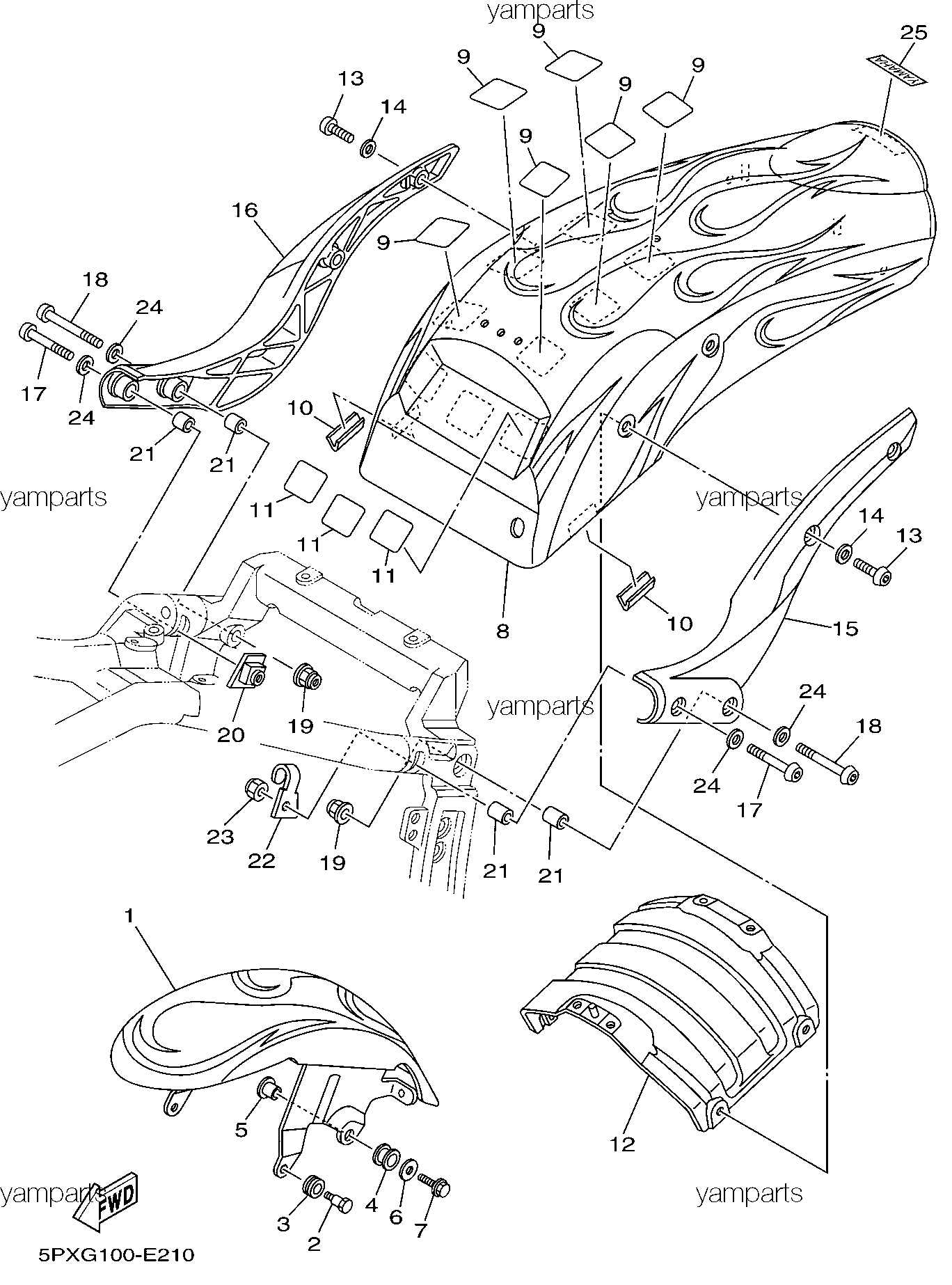 Крылья, накладные детали