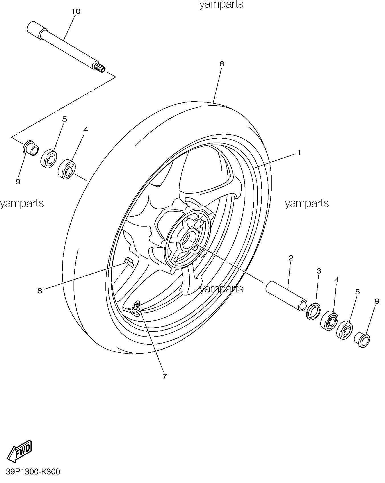 Переднее колесо