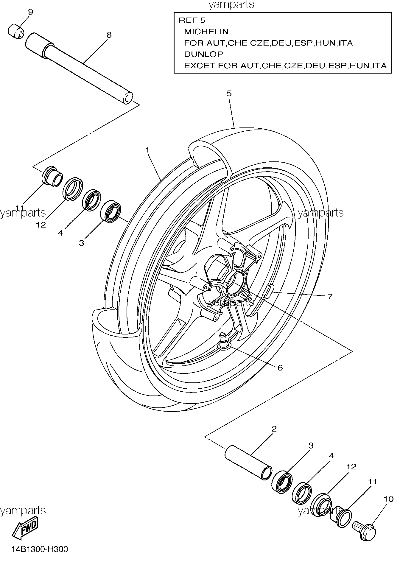 Переднее колесо