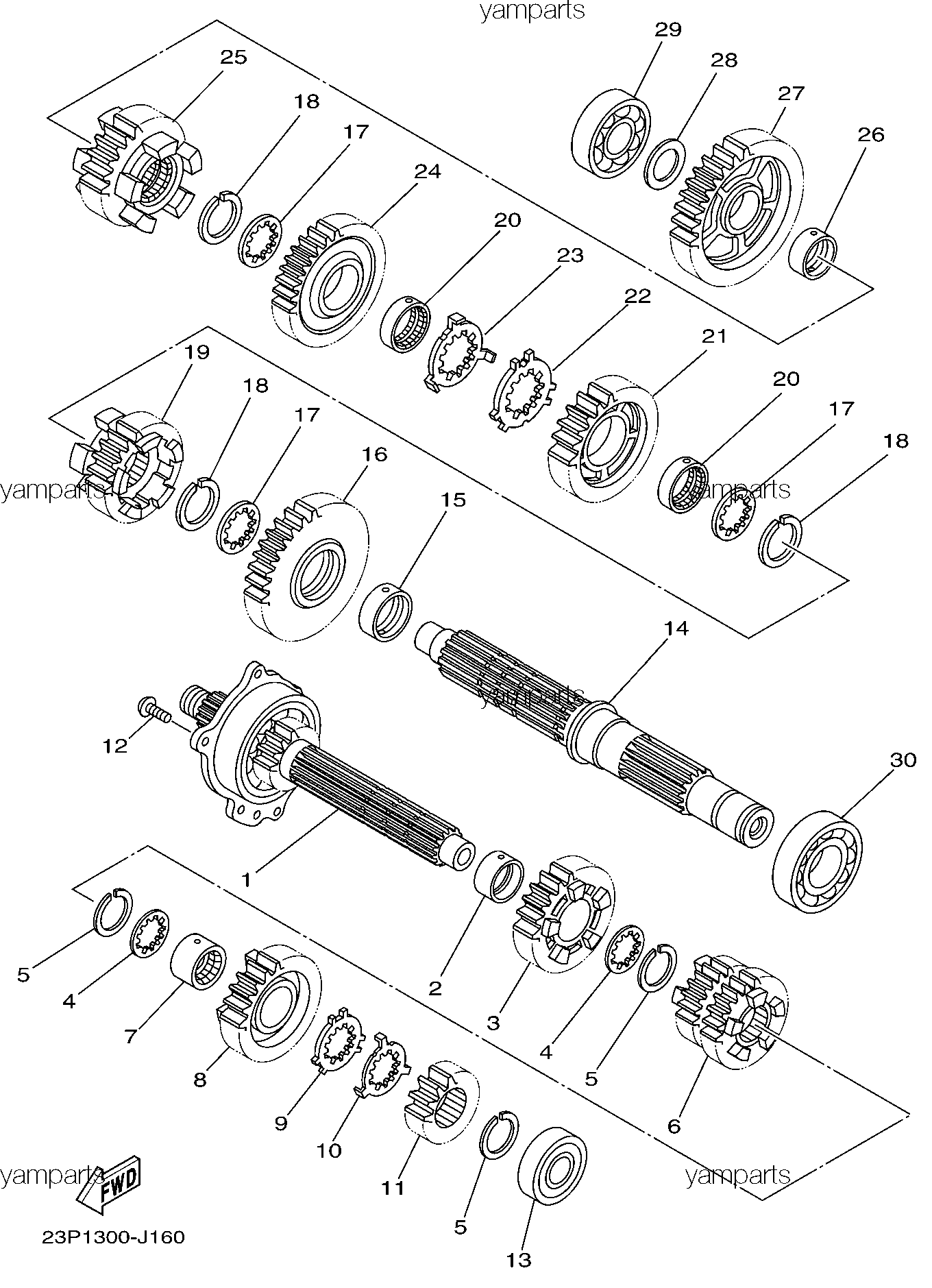 Шестерни коробки передач