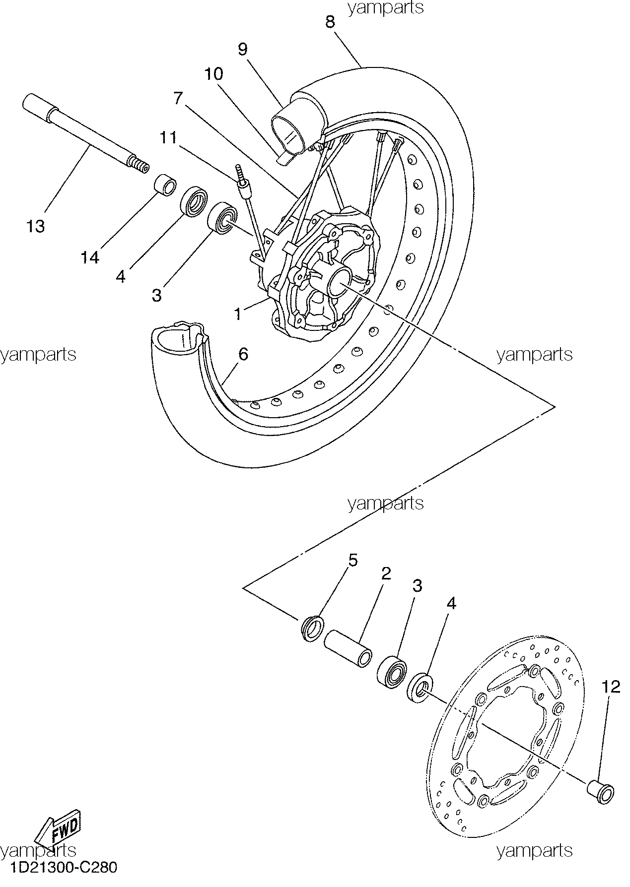 Переднее колесо