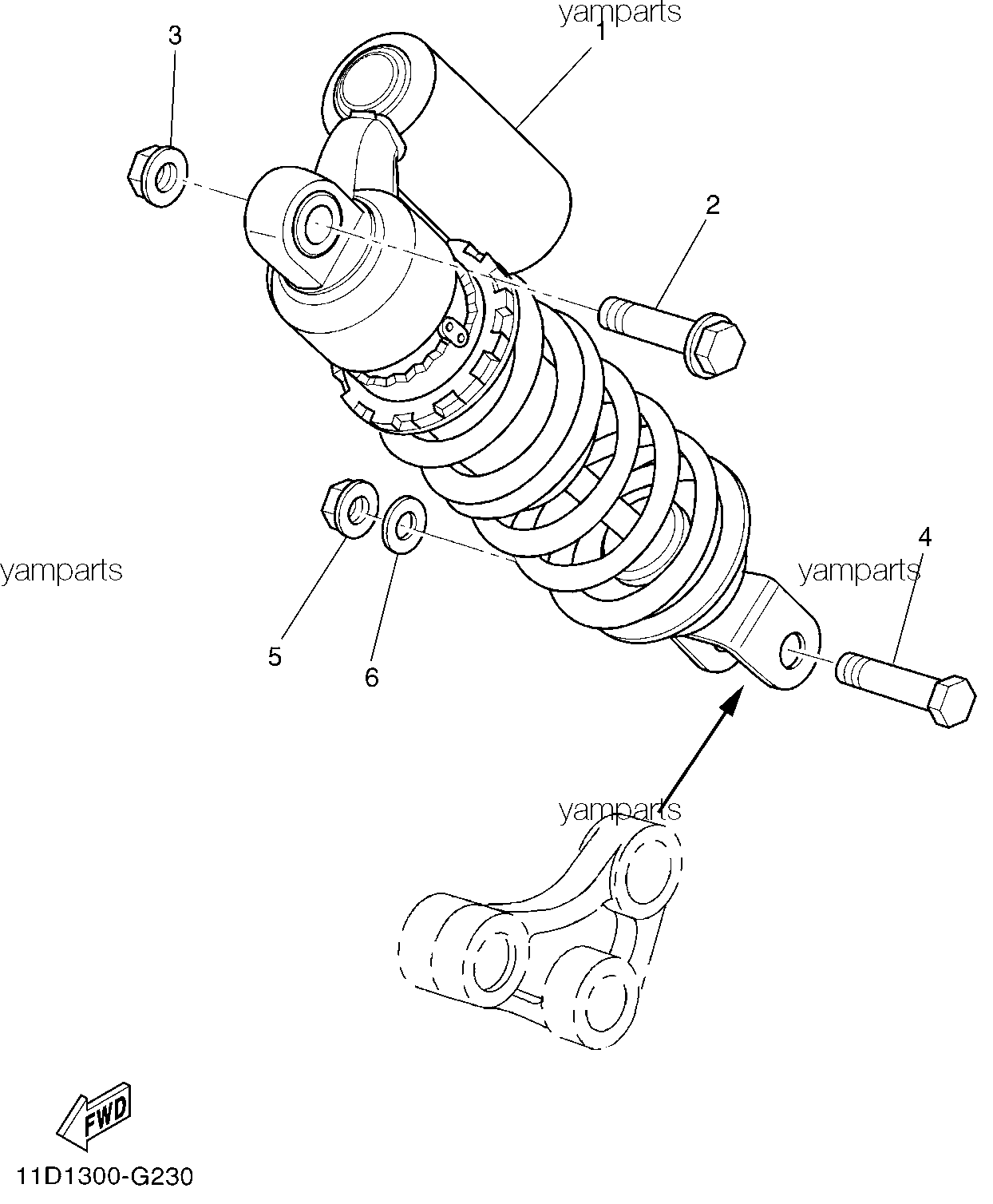 Задний амортизатор