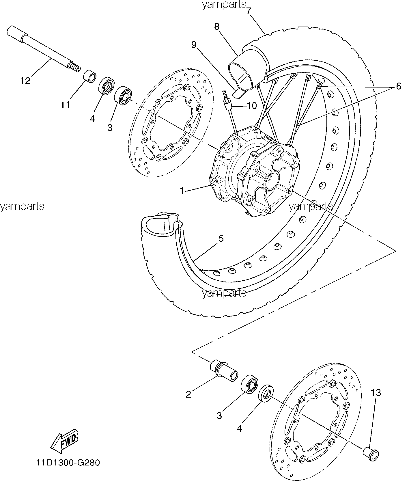 Переднее колесо