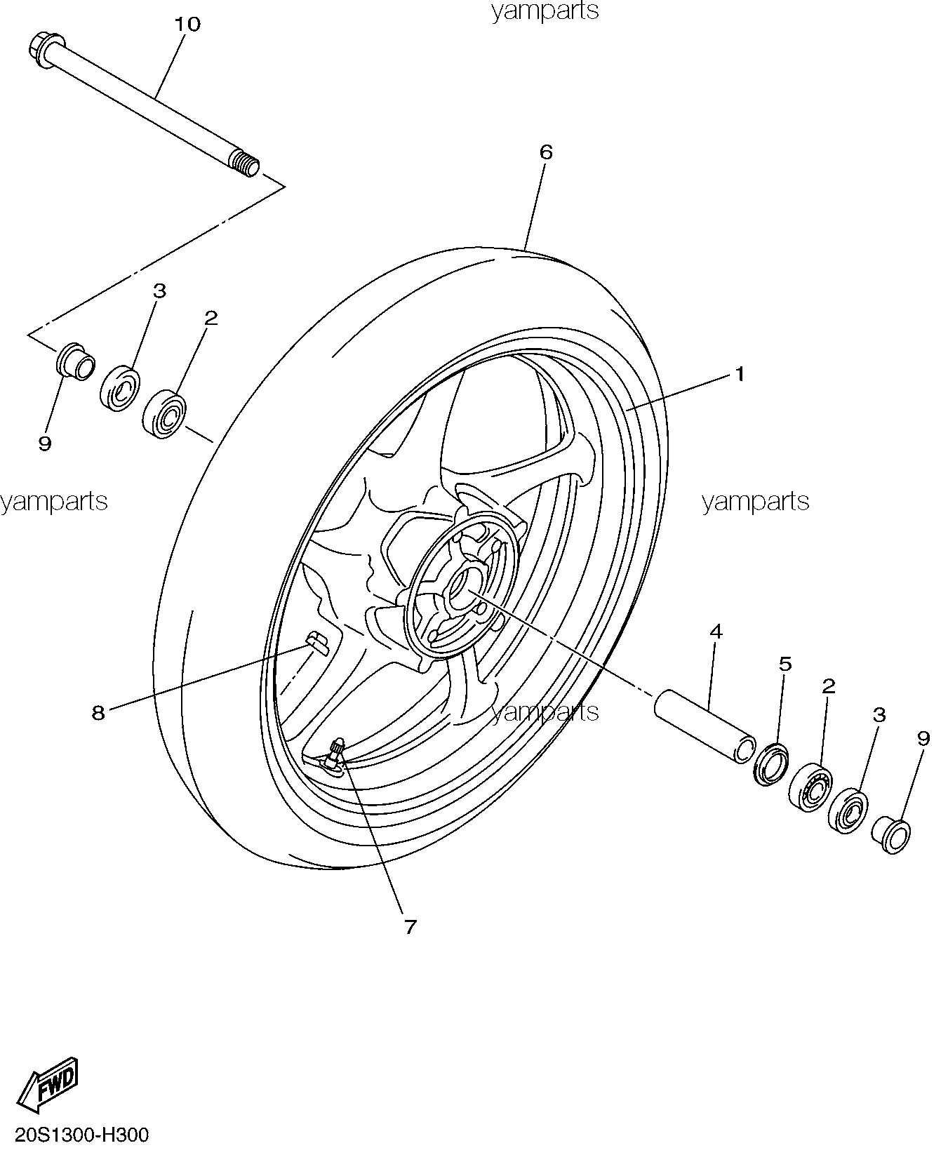 Переднее колесо