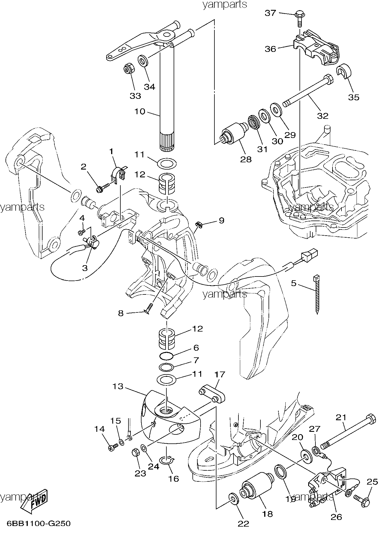 Подвеска двигателя, схема 2