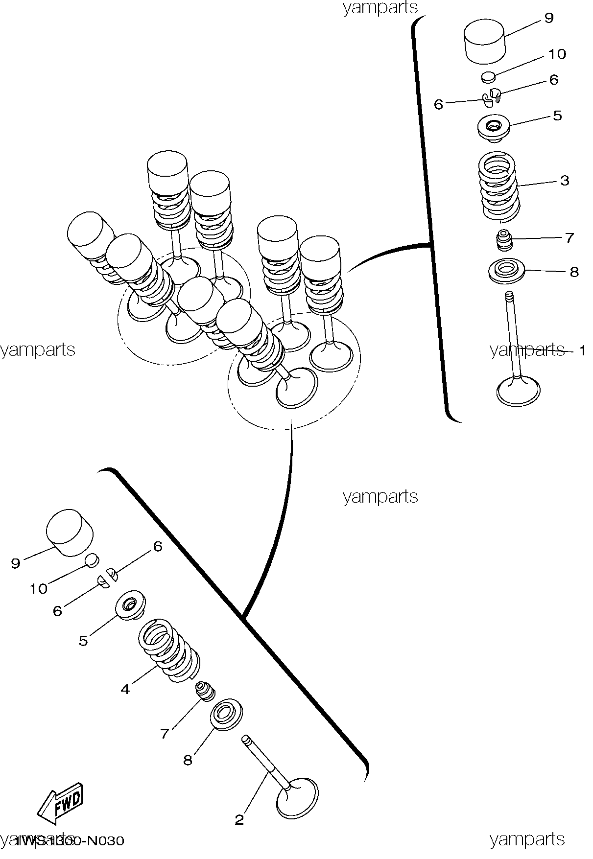 Клапаны головки блока