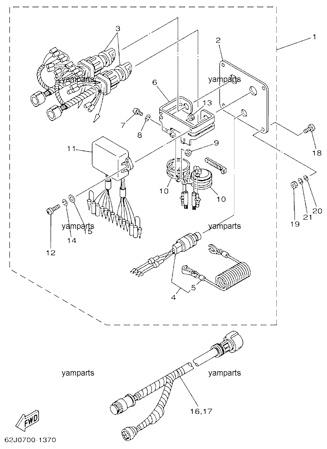 Панель с замками зажигания (спарка), схема 2