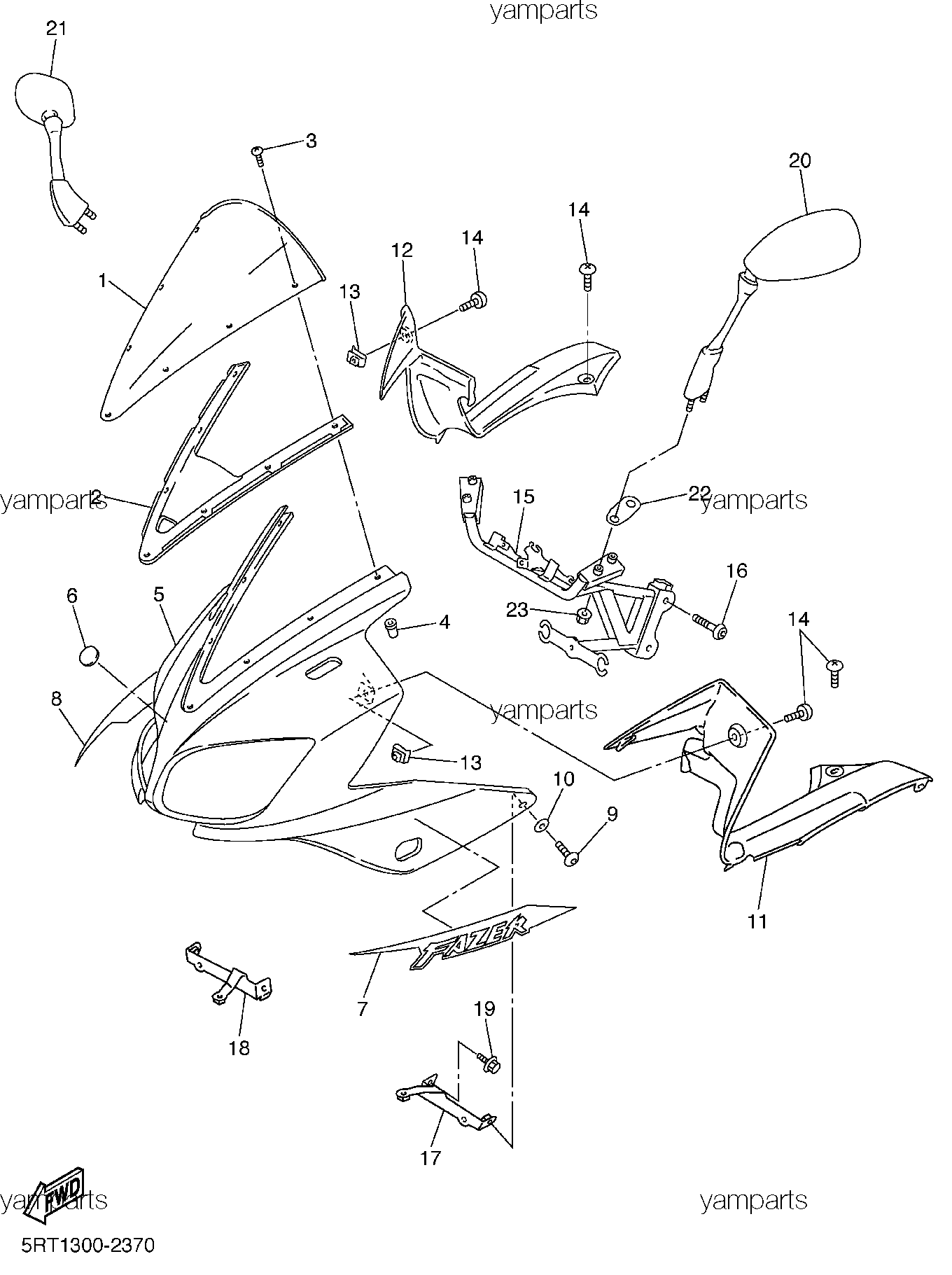 Обтекатель, зеркала