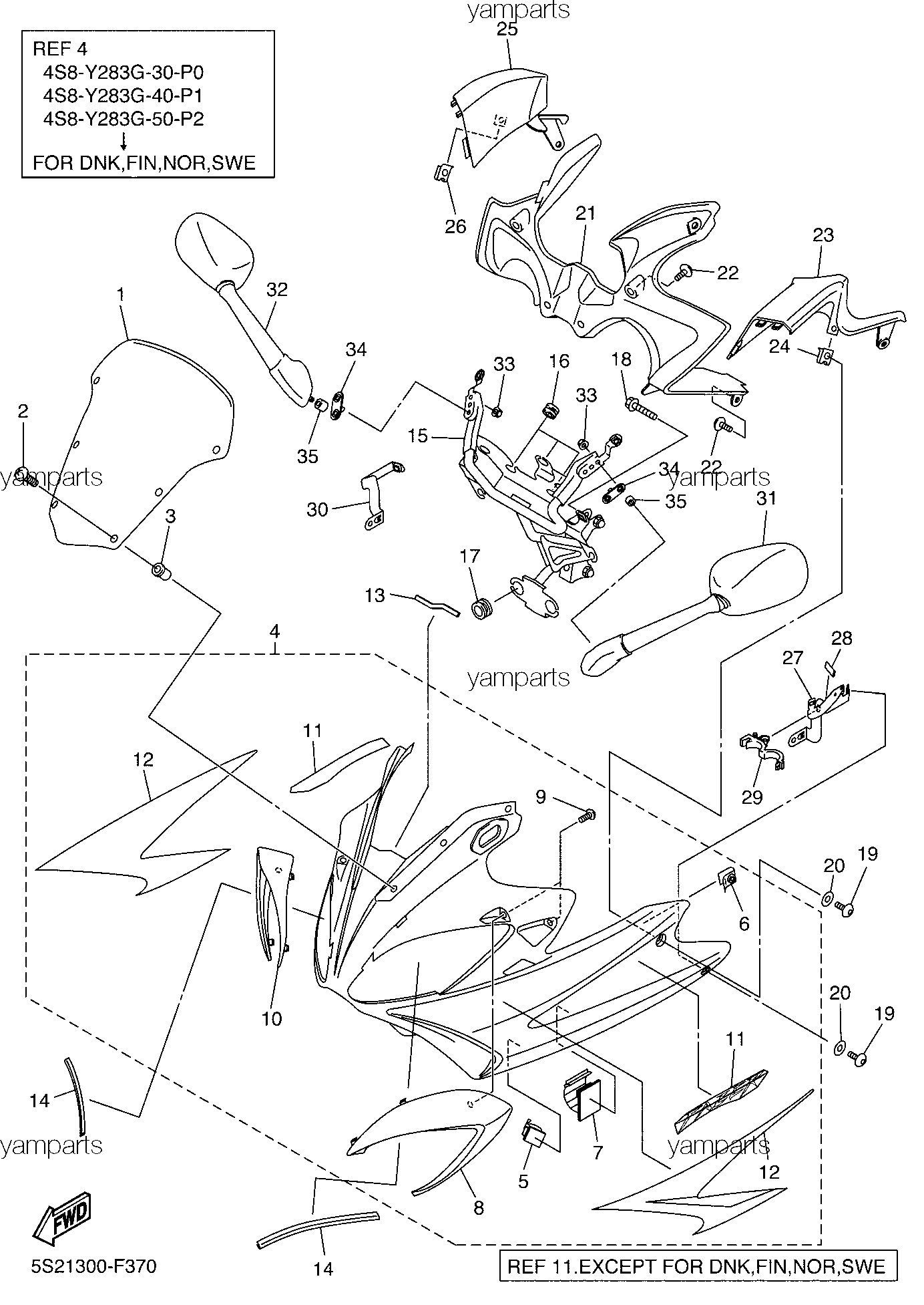 Обтекатель, зеркала