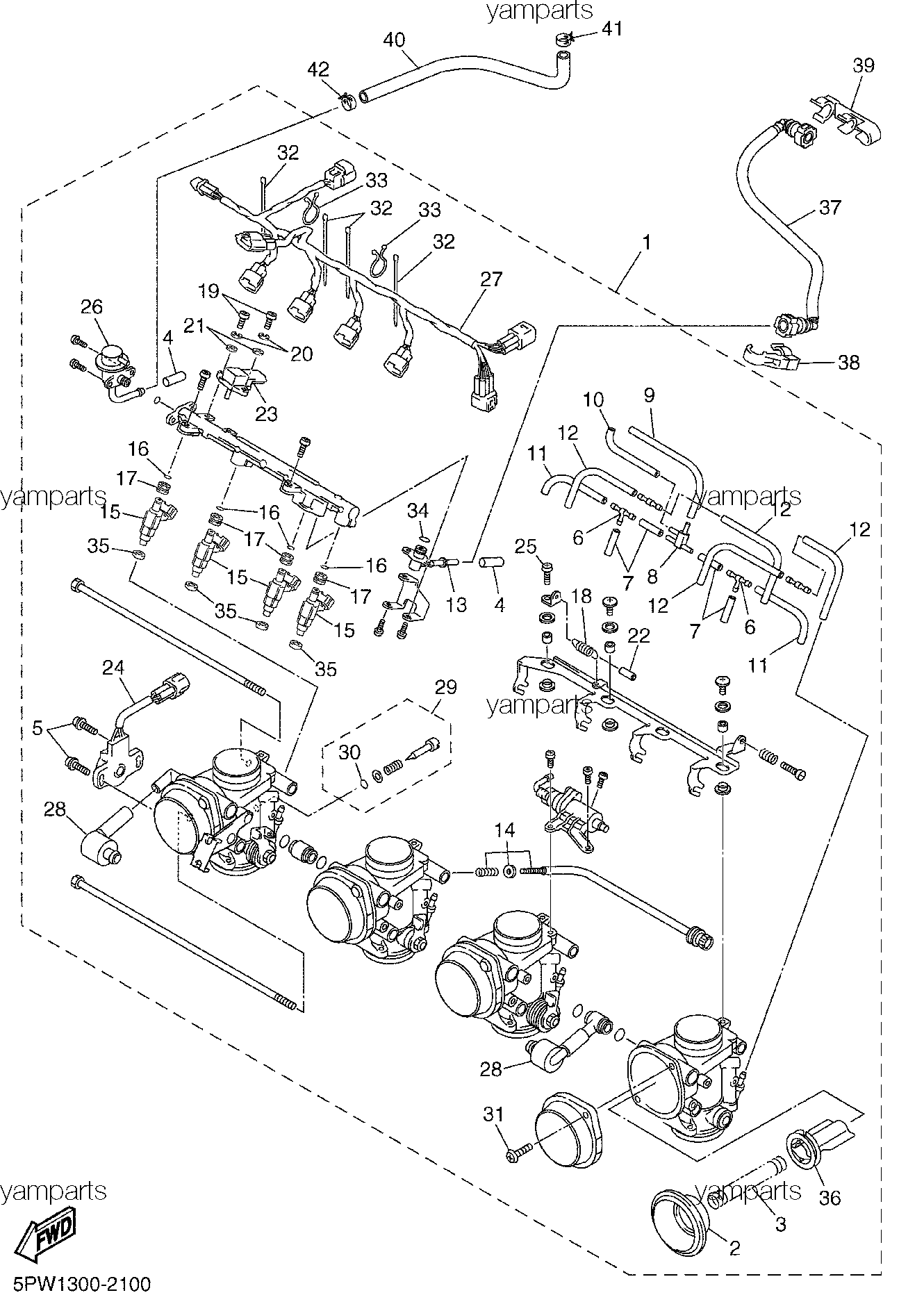 Заслонки впуска, инжекторы