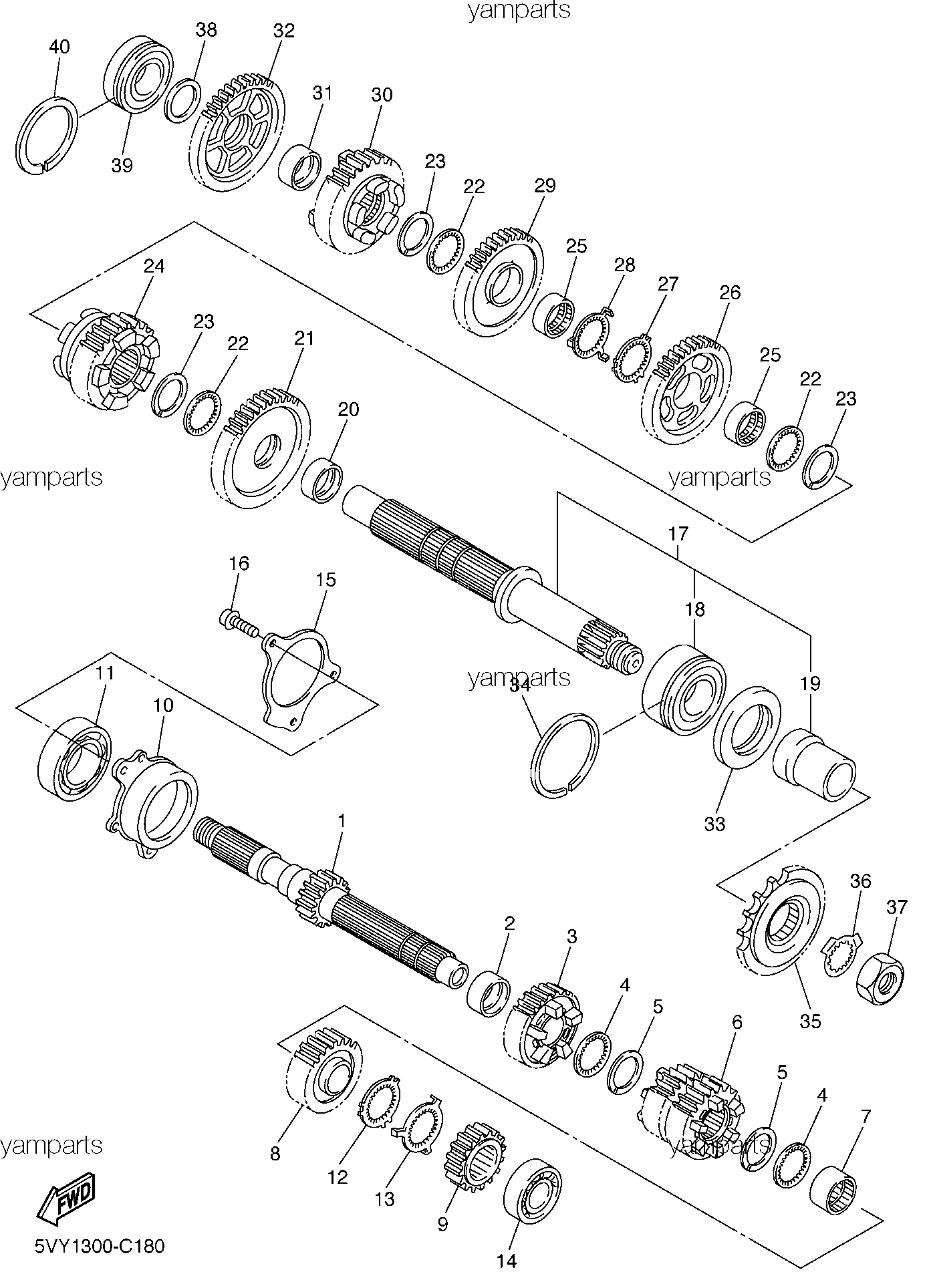 Шестерни коробки передач