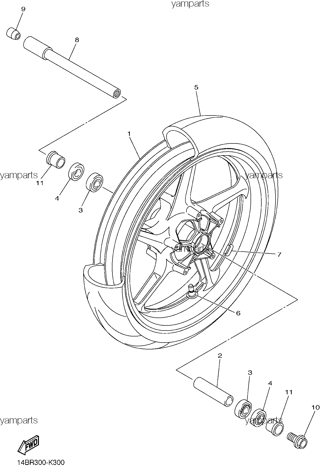 Переднее колесо