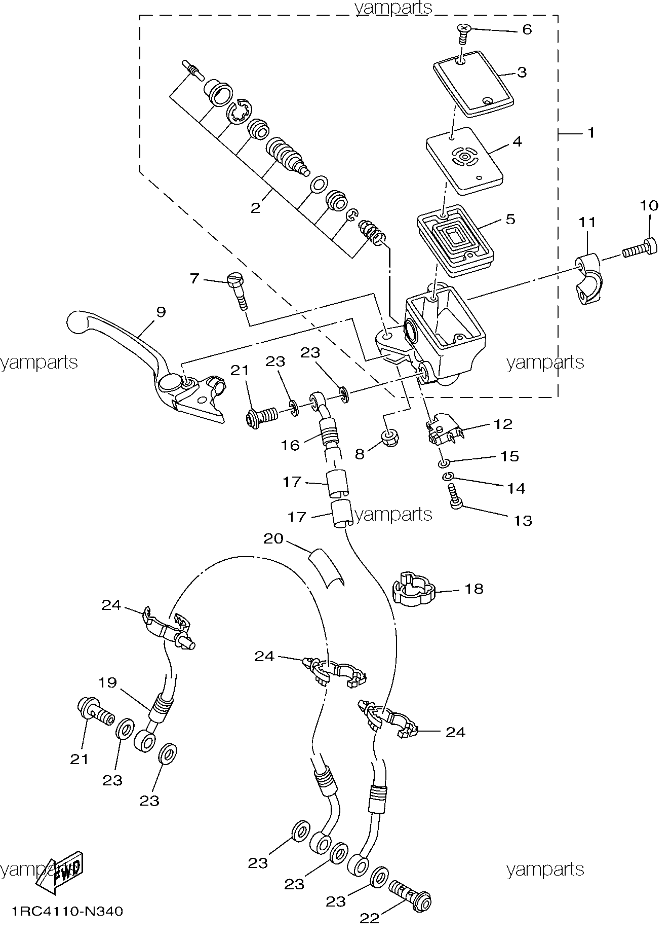 Цилиндр тормозной главный