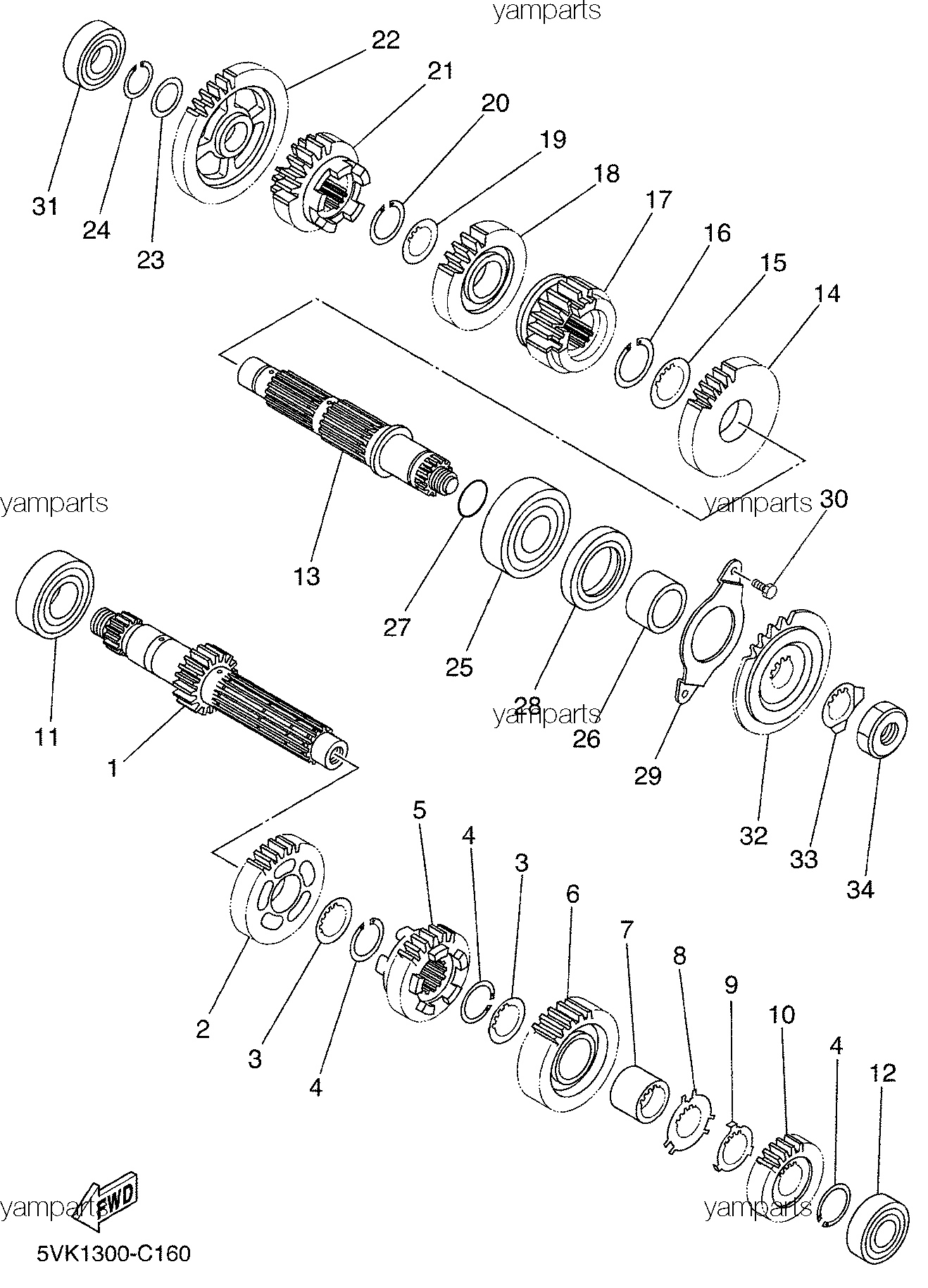 Шестерни коробки передач