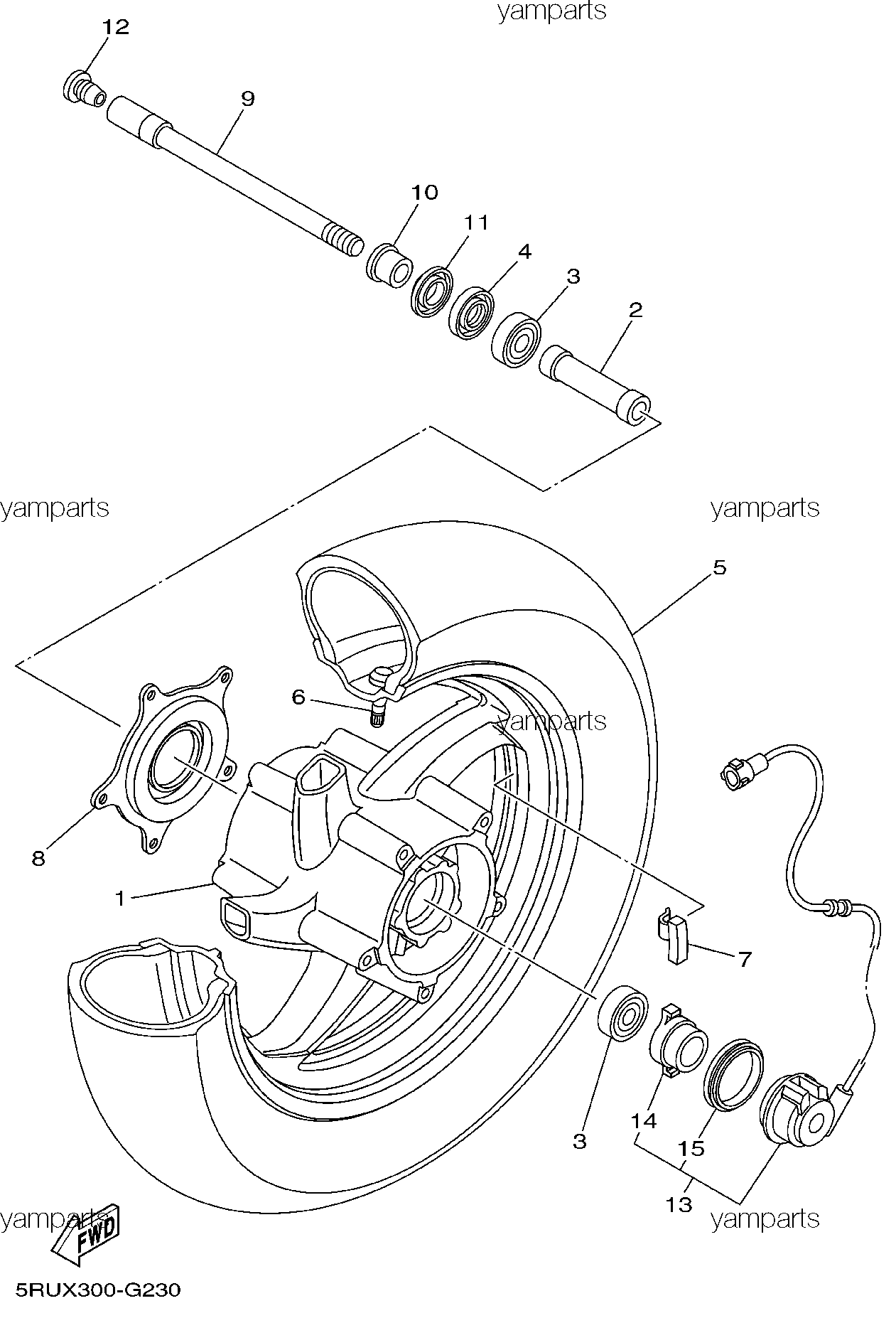 Переднее колесо