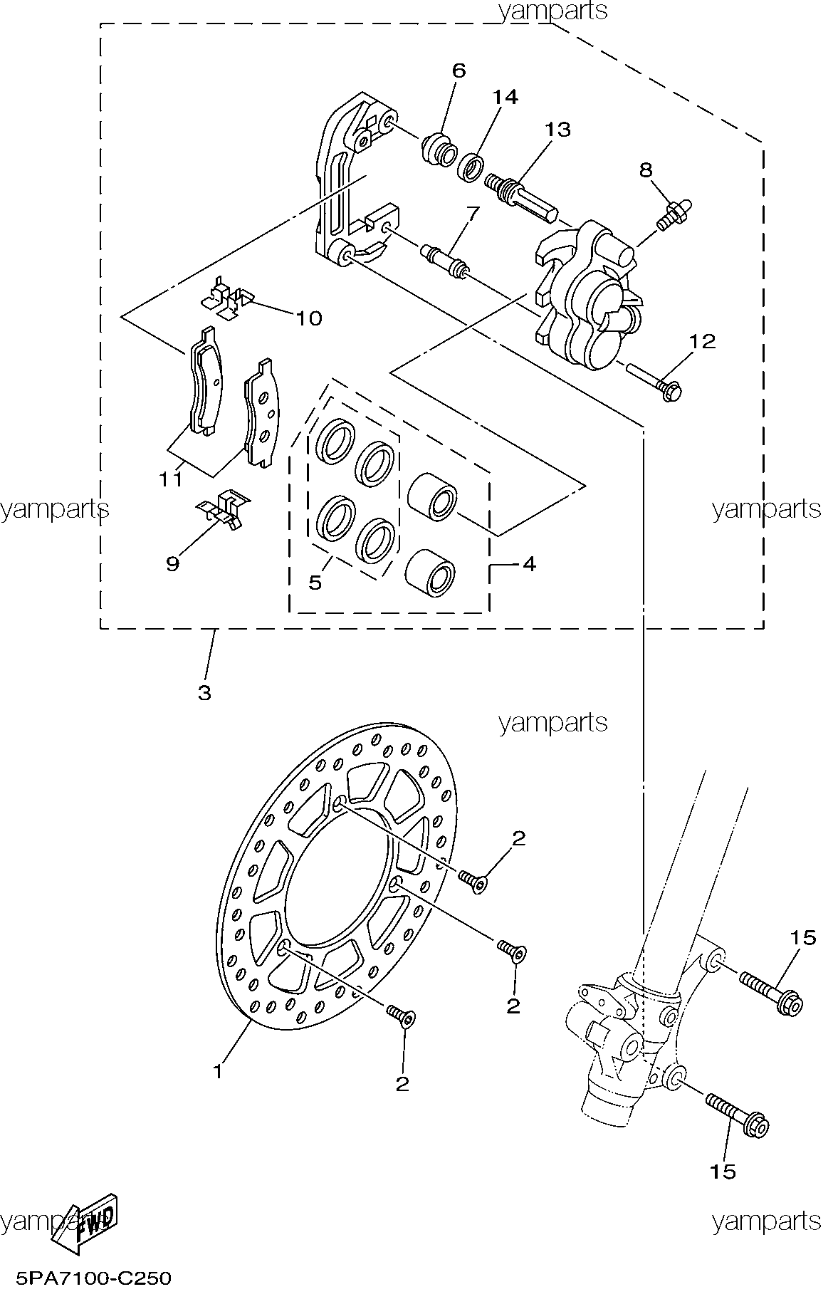 Тормоз передний