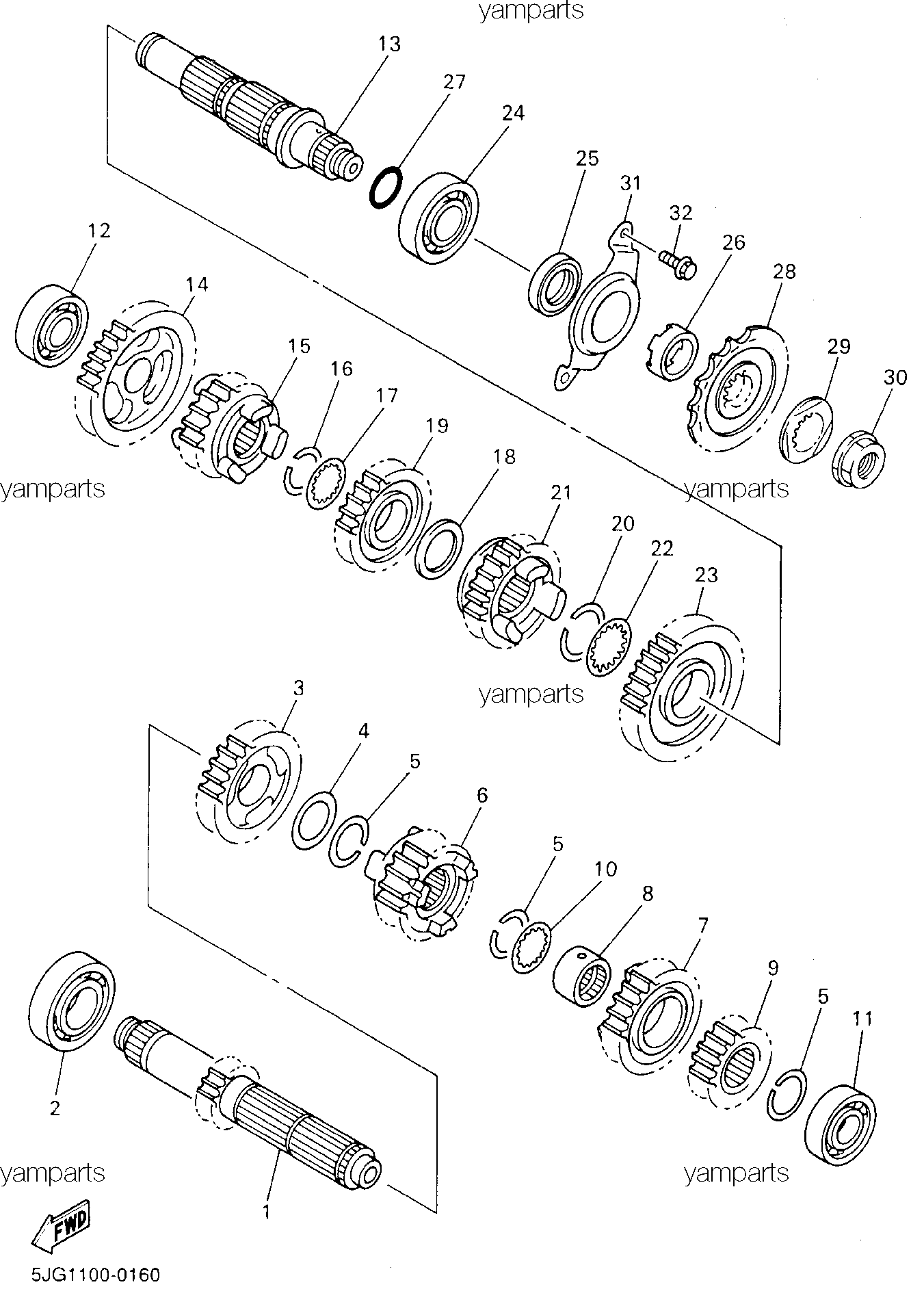 Шестерни коробки передач