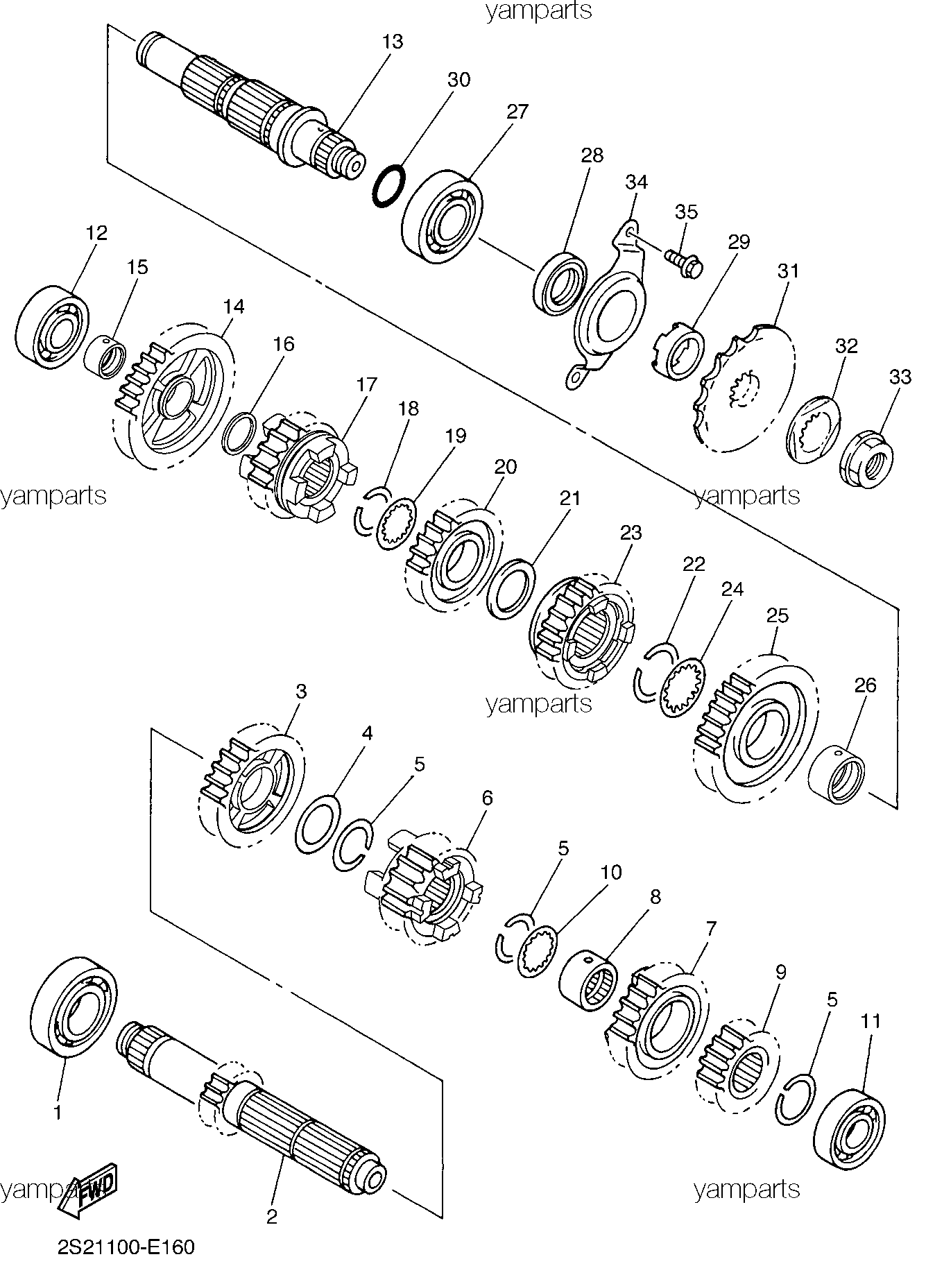 Шестерни коробки передач