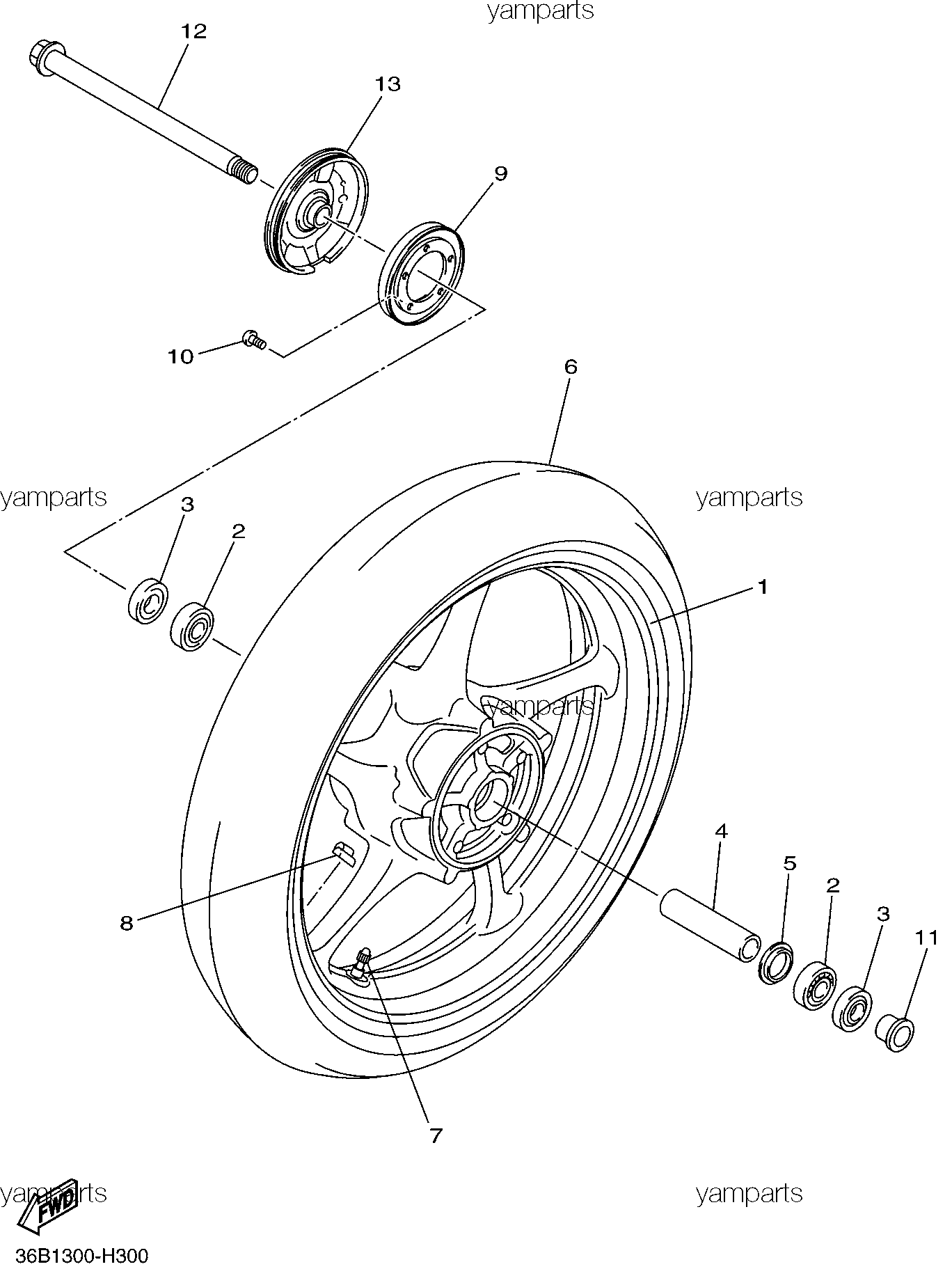 Переднее колесо