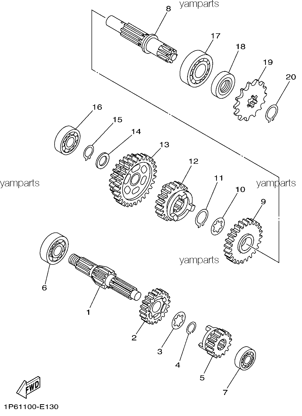 Шестерни коробки передач