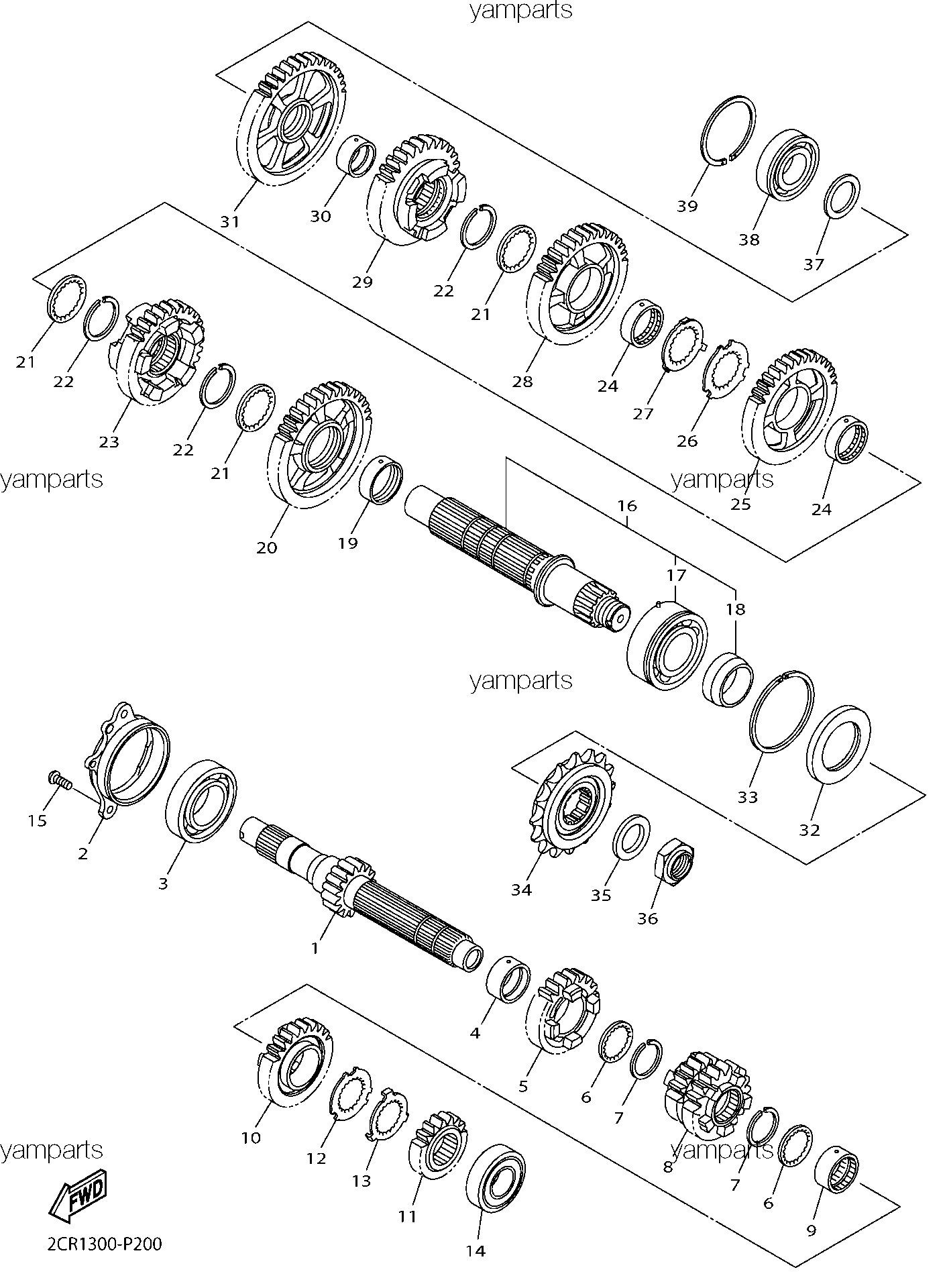 Шестерни коробки передач