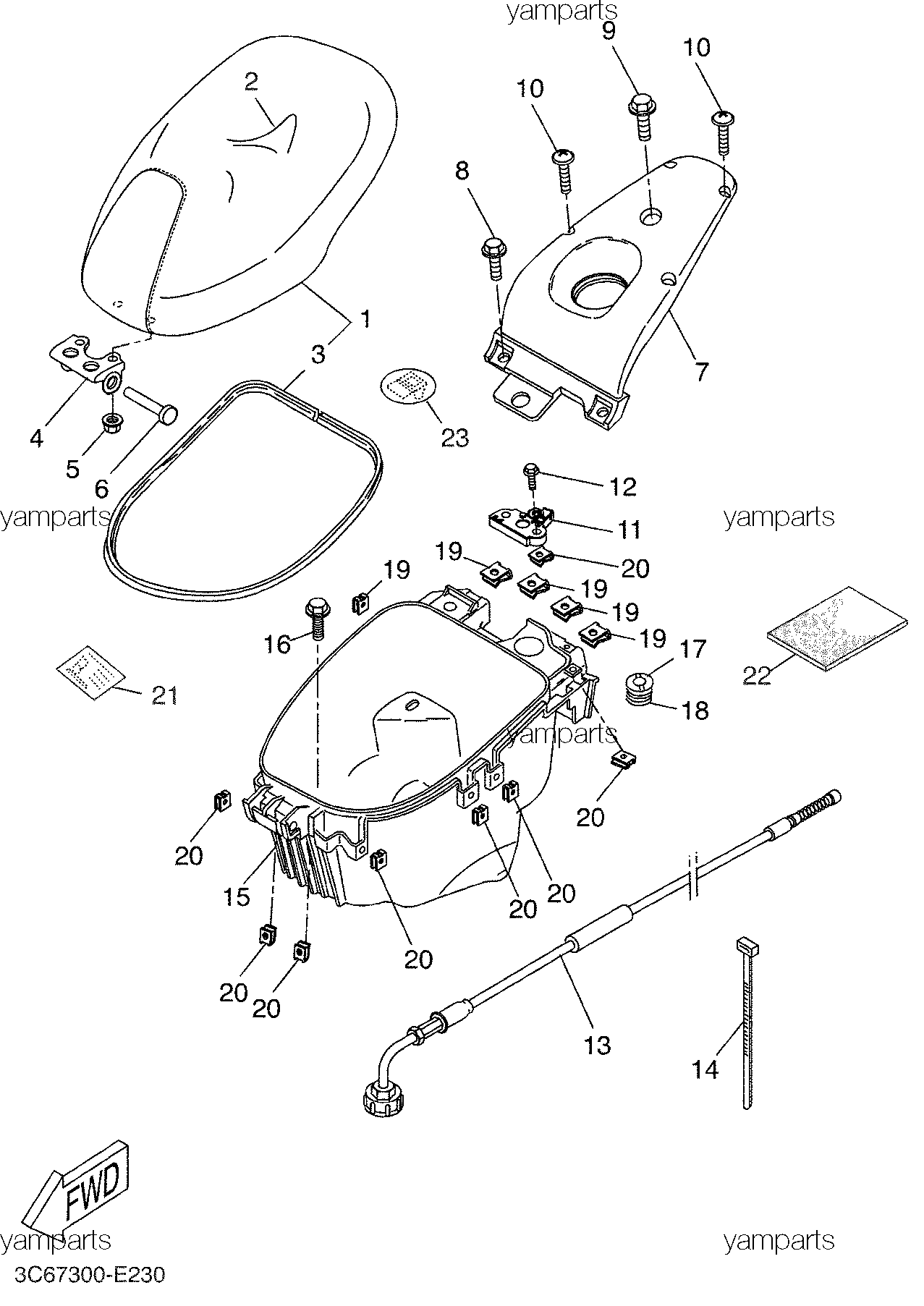 Сиденье, багажник