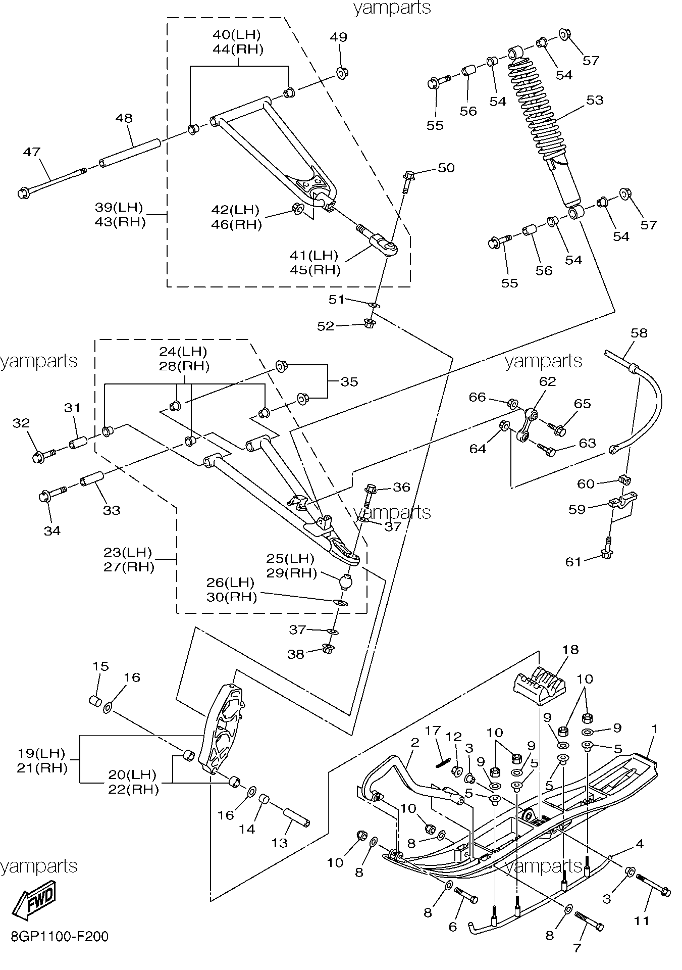 Лыжи, передняя подвеска