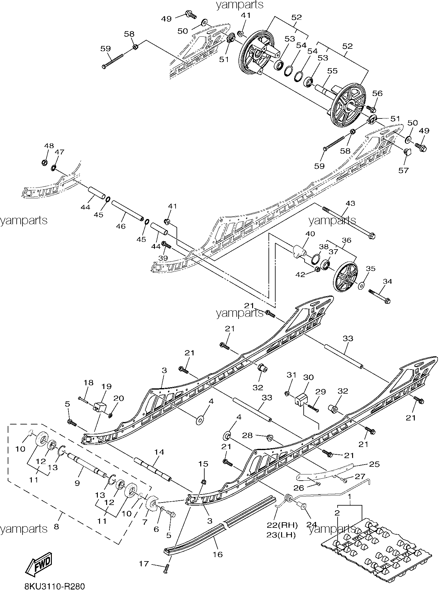 Ролики, гусеница, склизы