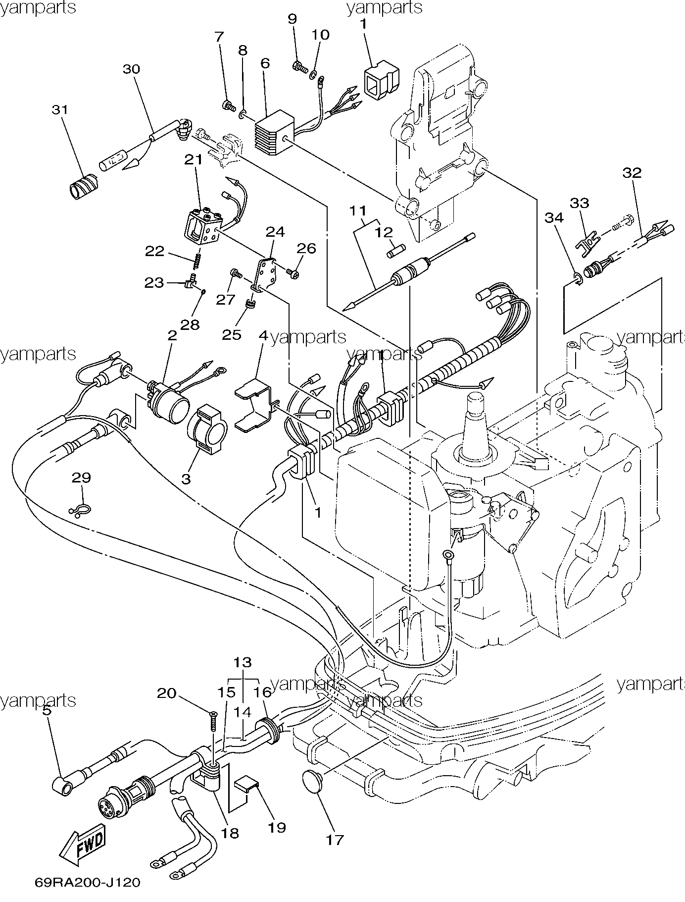 Детали электрические (моторы с ДУ модели WC)