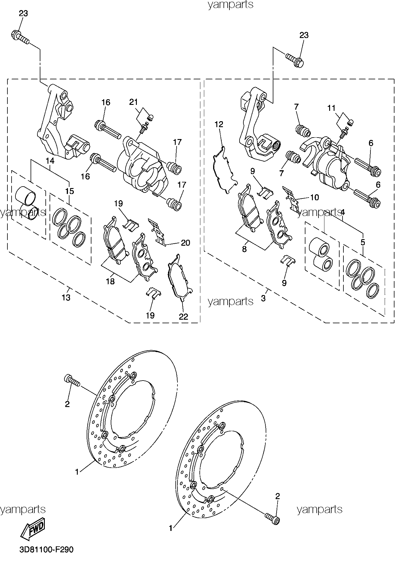 Тормоза передние