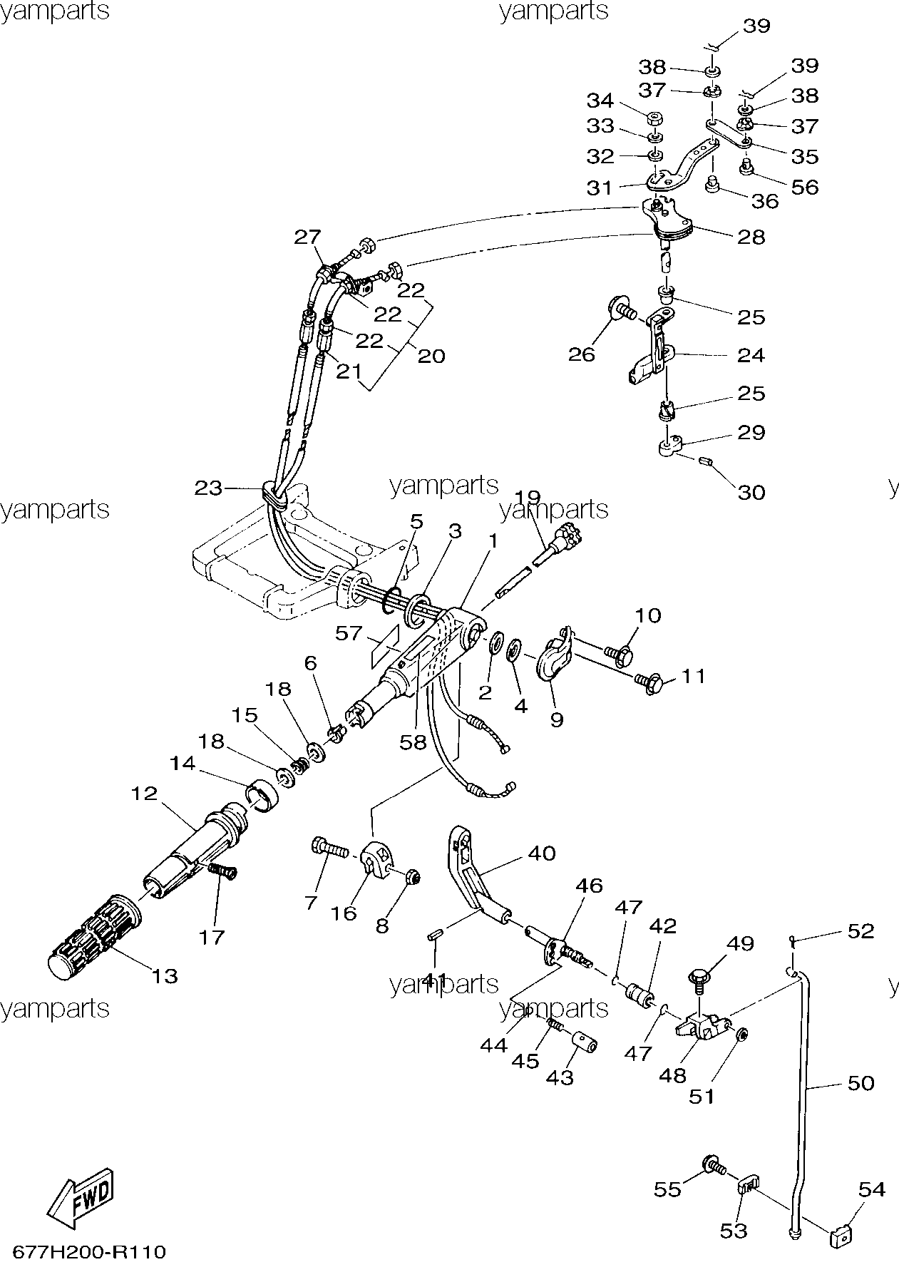 Румпель, детали управления