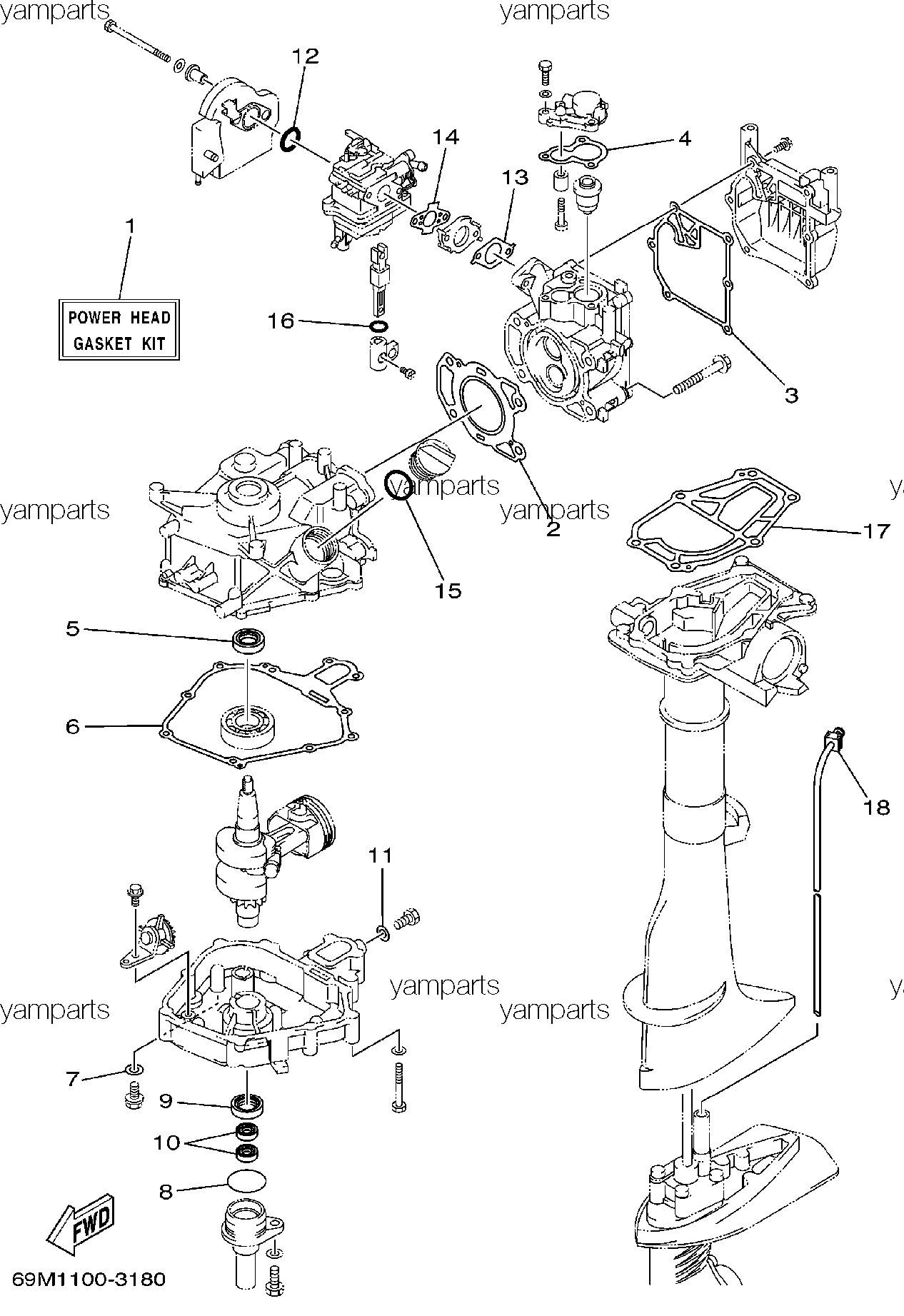 Комплект ремонтный (мотора)