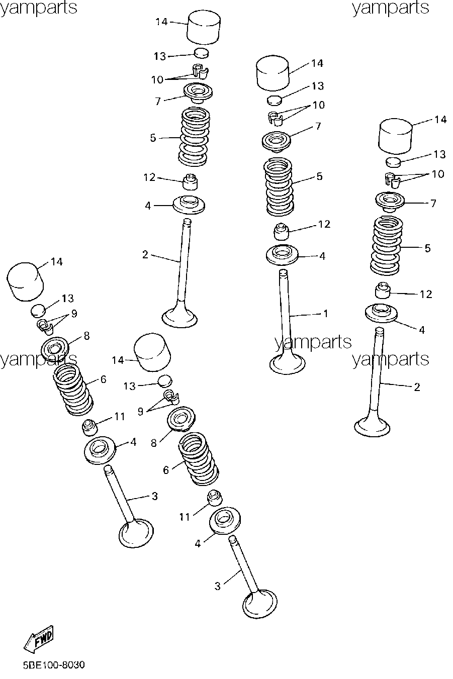 Клапана головки цилиндра