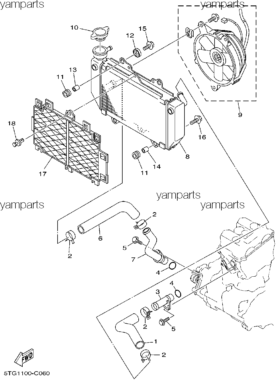 Радиатор, вентилятор