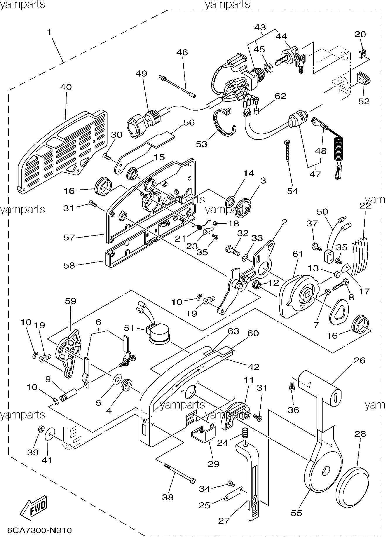 Управление дистанционное 703 E (детальная схема)