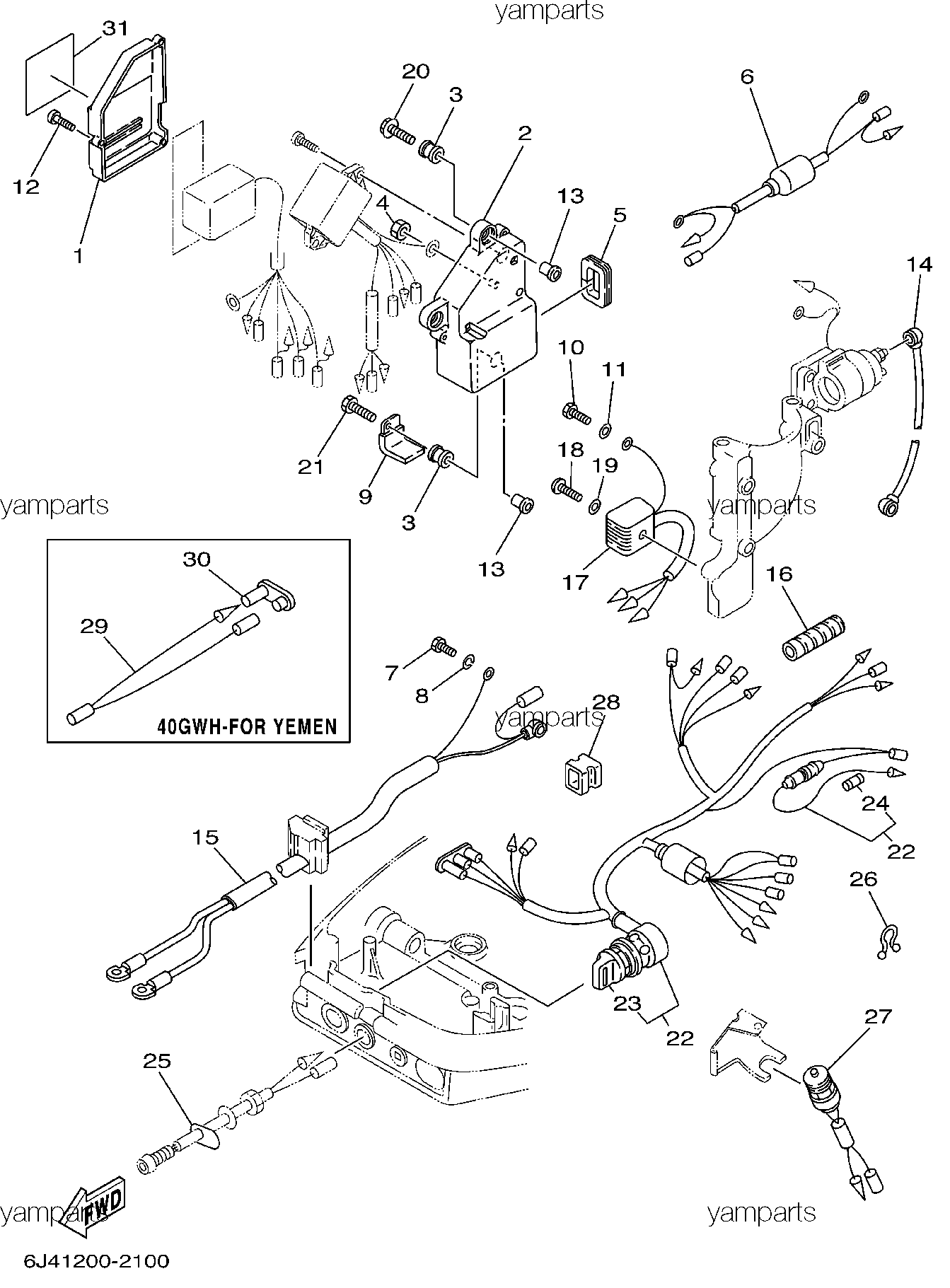 Детали электрические 2 (E40GW, 40GWH, 40JWH)