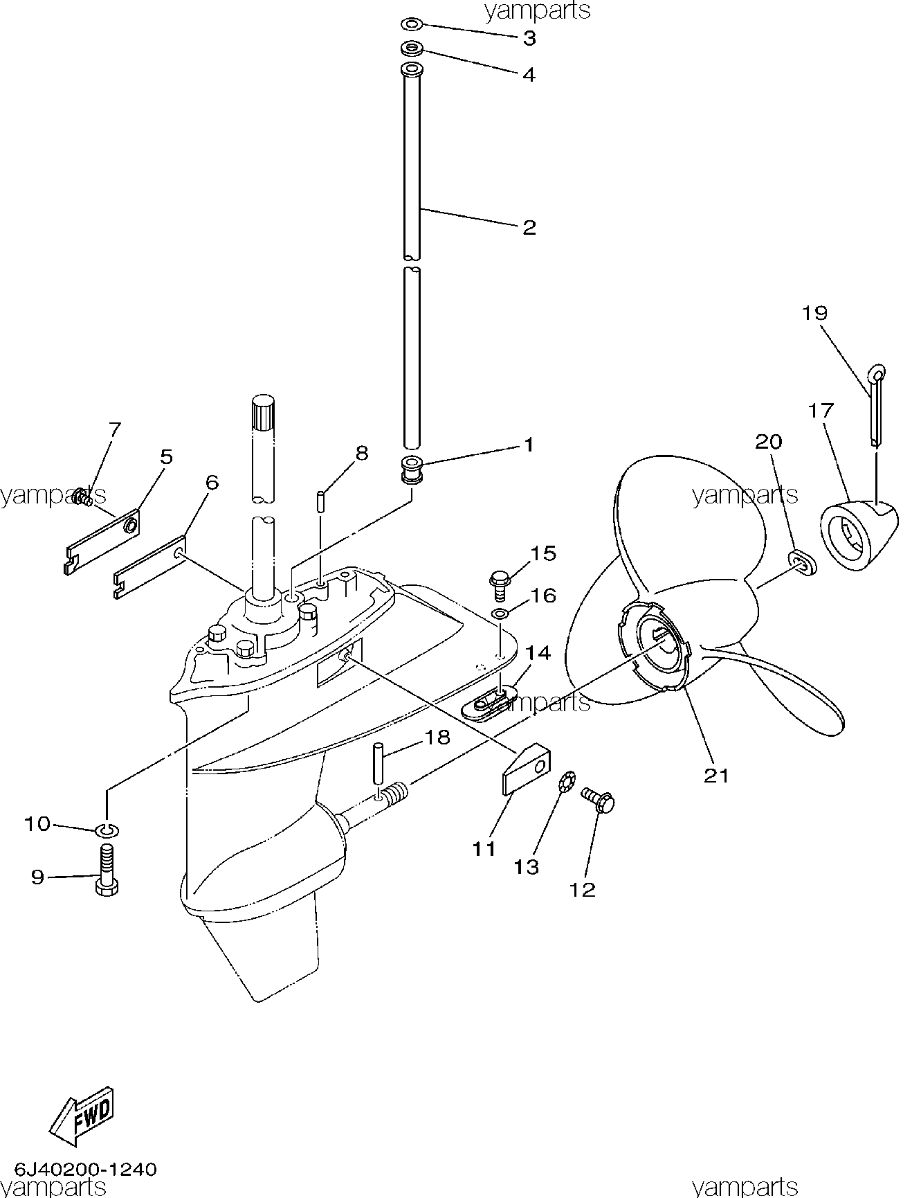 Редуктор 2, винт гребной