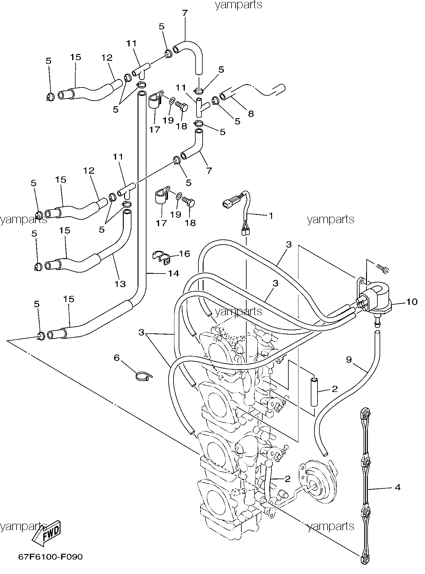 Карбюраторы, схема 2 (F100A)