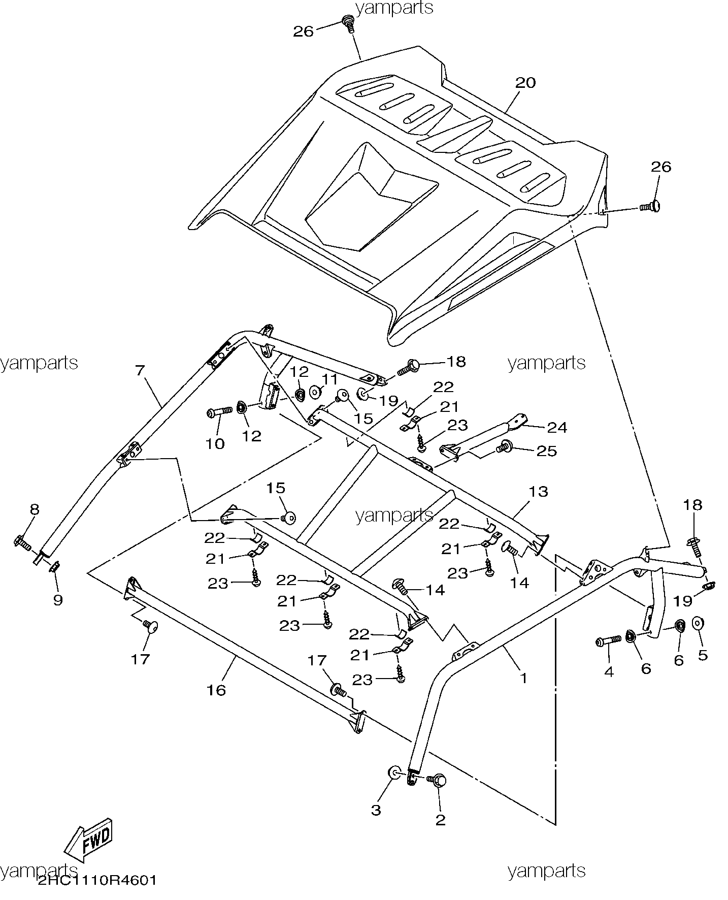 Защита верхняя (крыша)