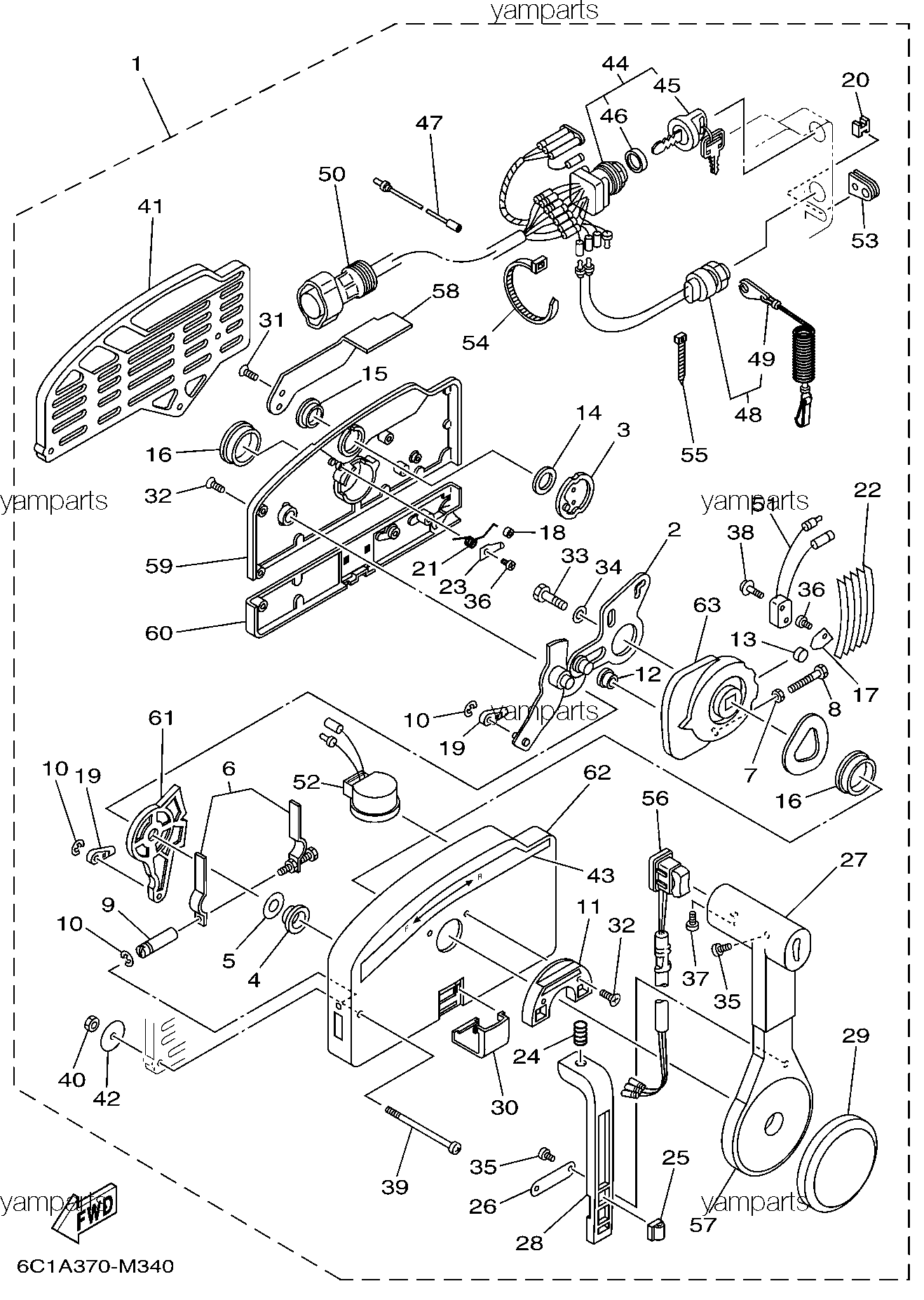 Управление дистанционное 703 (10P, детальная схема)