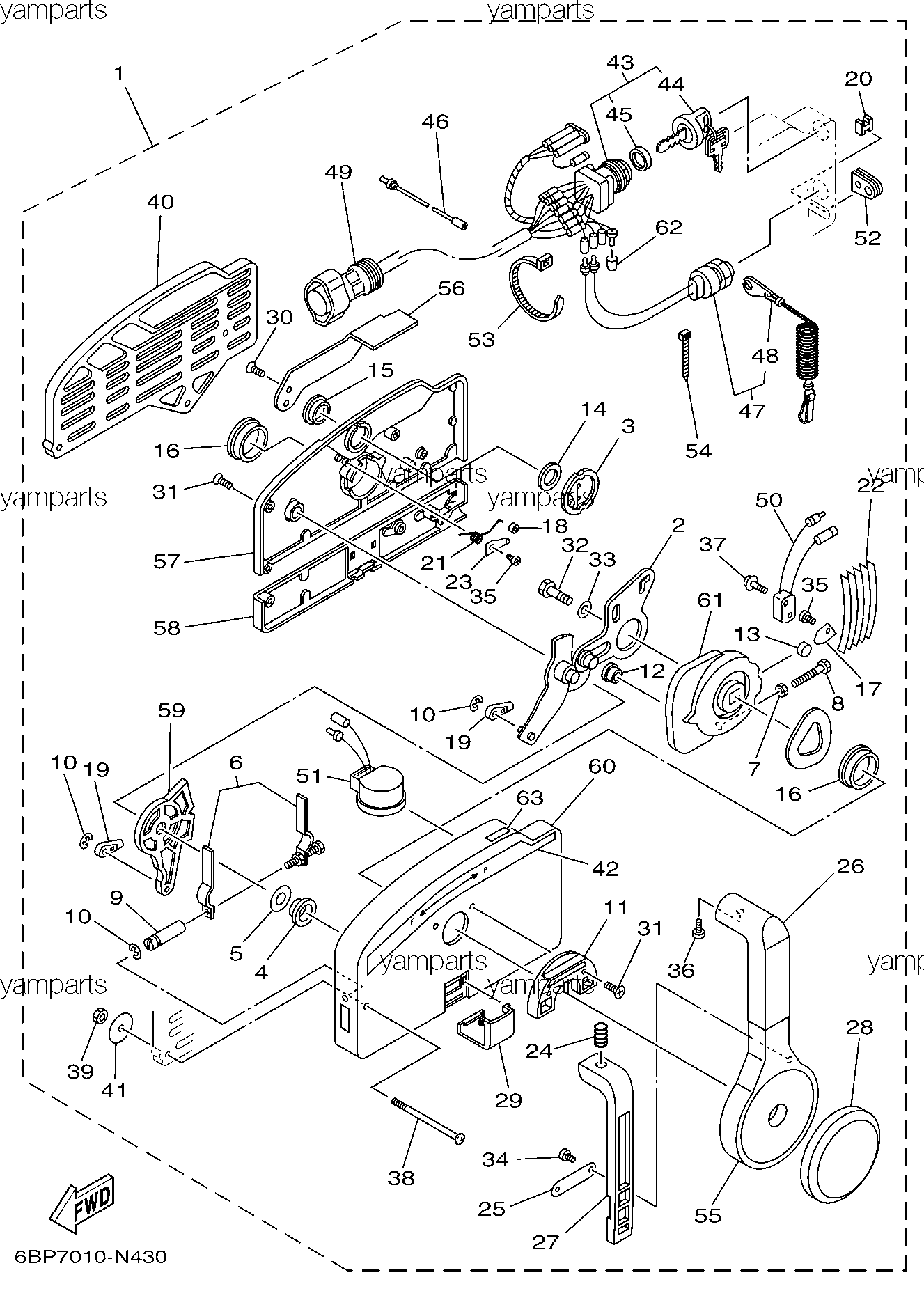 Управление дистанционное 703 (детальная схема, без "трима")